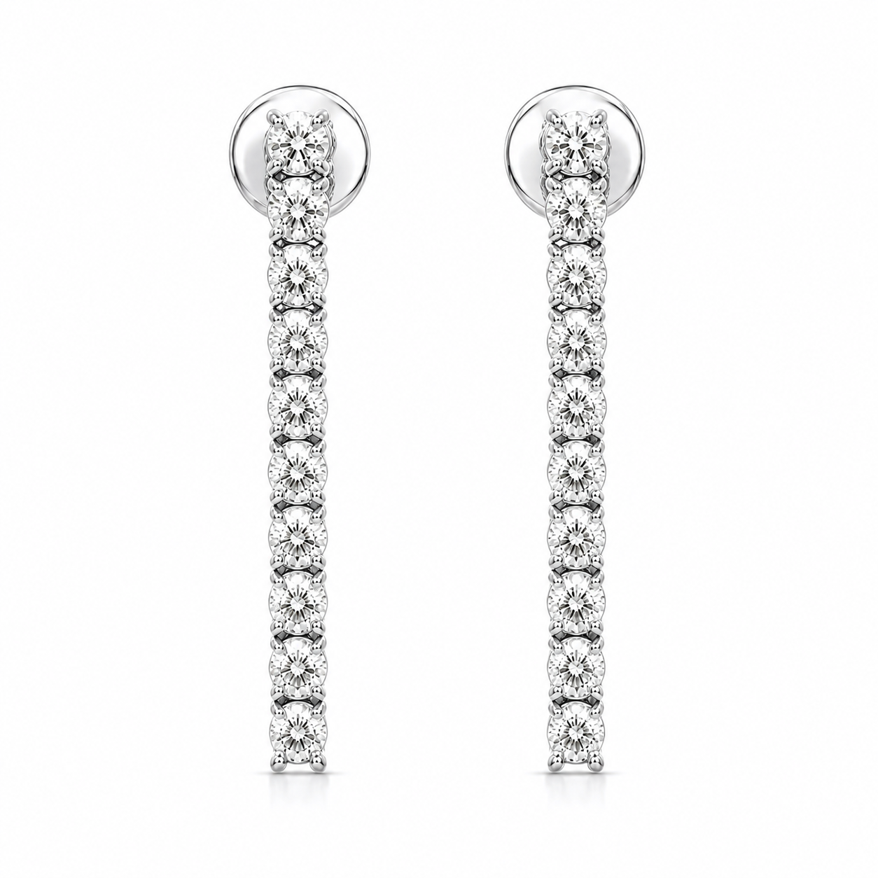 DIAMOND LINE DROP EARRINGS