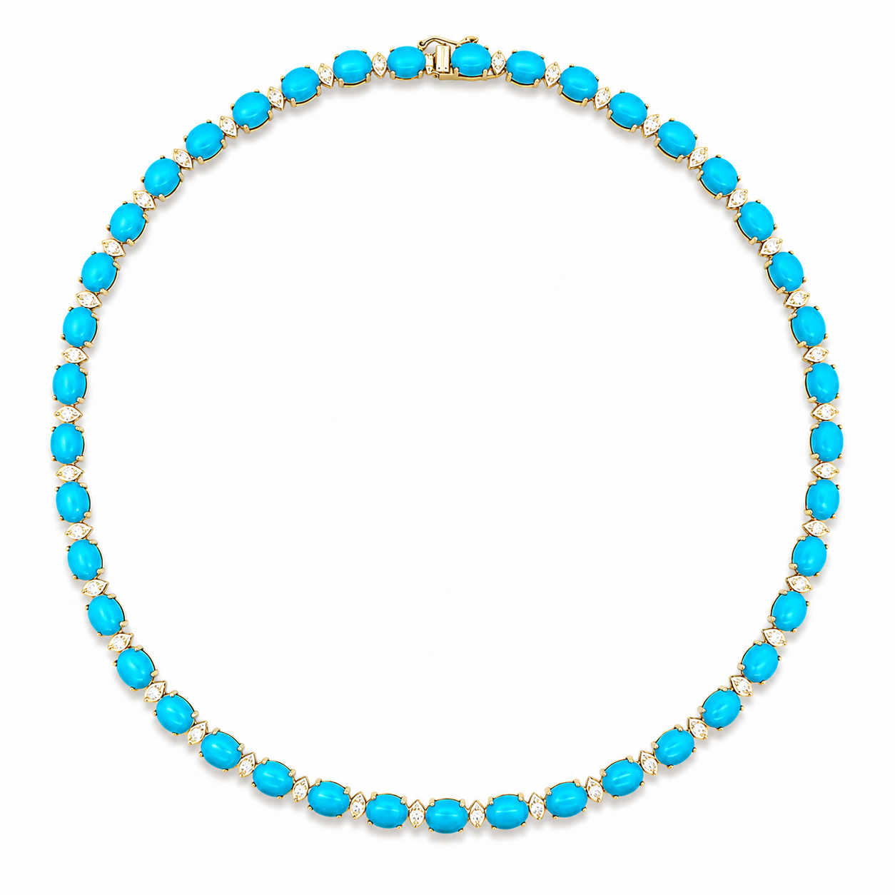 TURQUOISE TENNIS NECKLACE