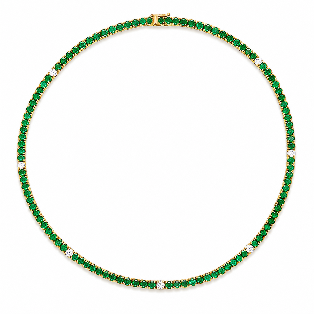 EMERALD TENNIS NECKLACE