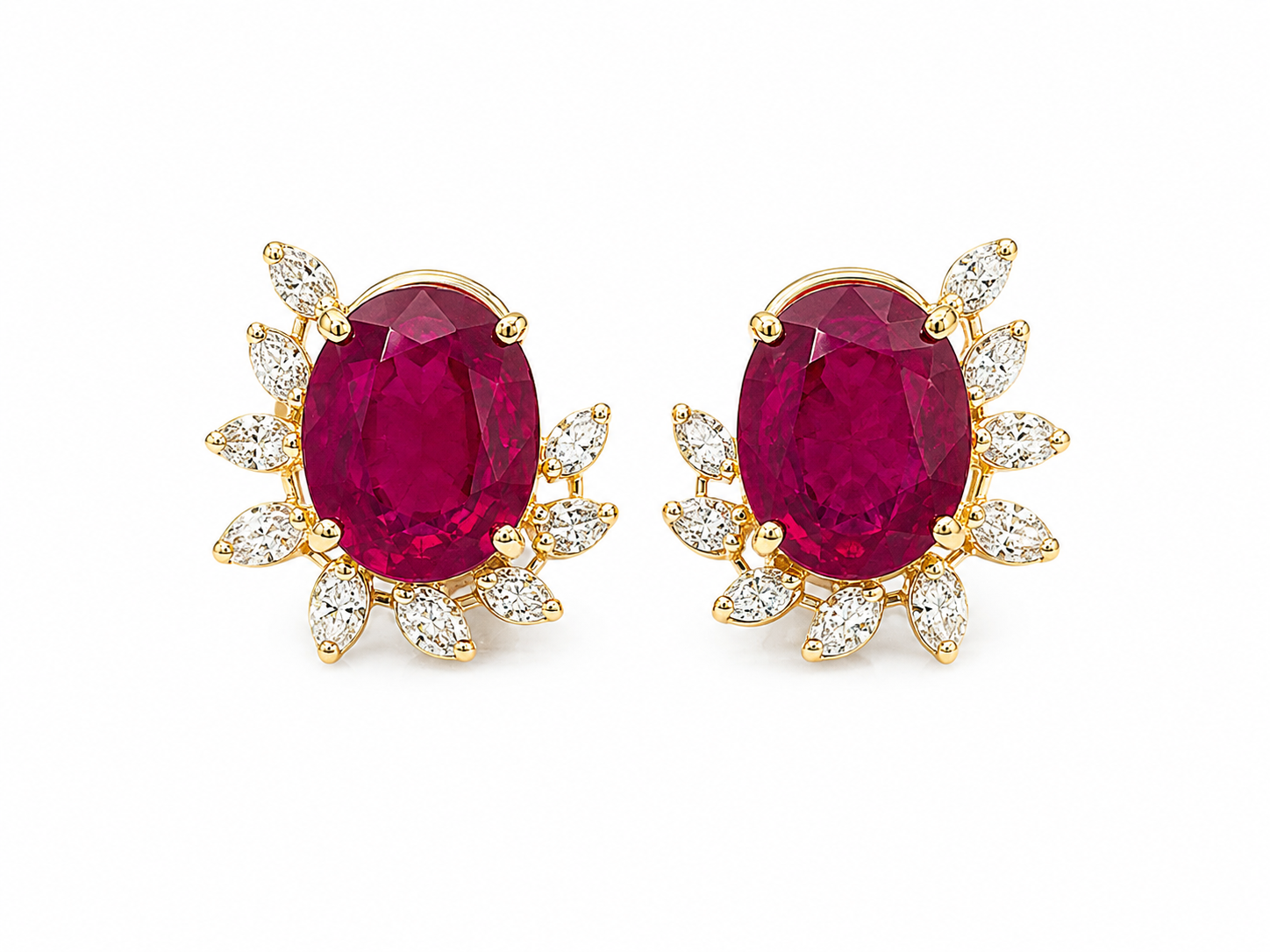 RUBY FLOWER EARRINGS