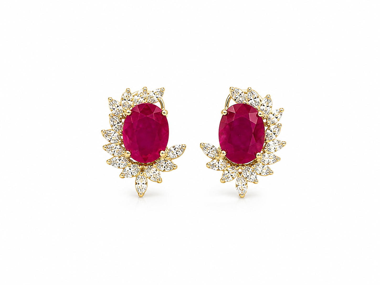 RUBY FLOWER EARRINGS