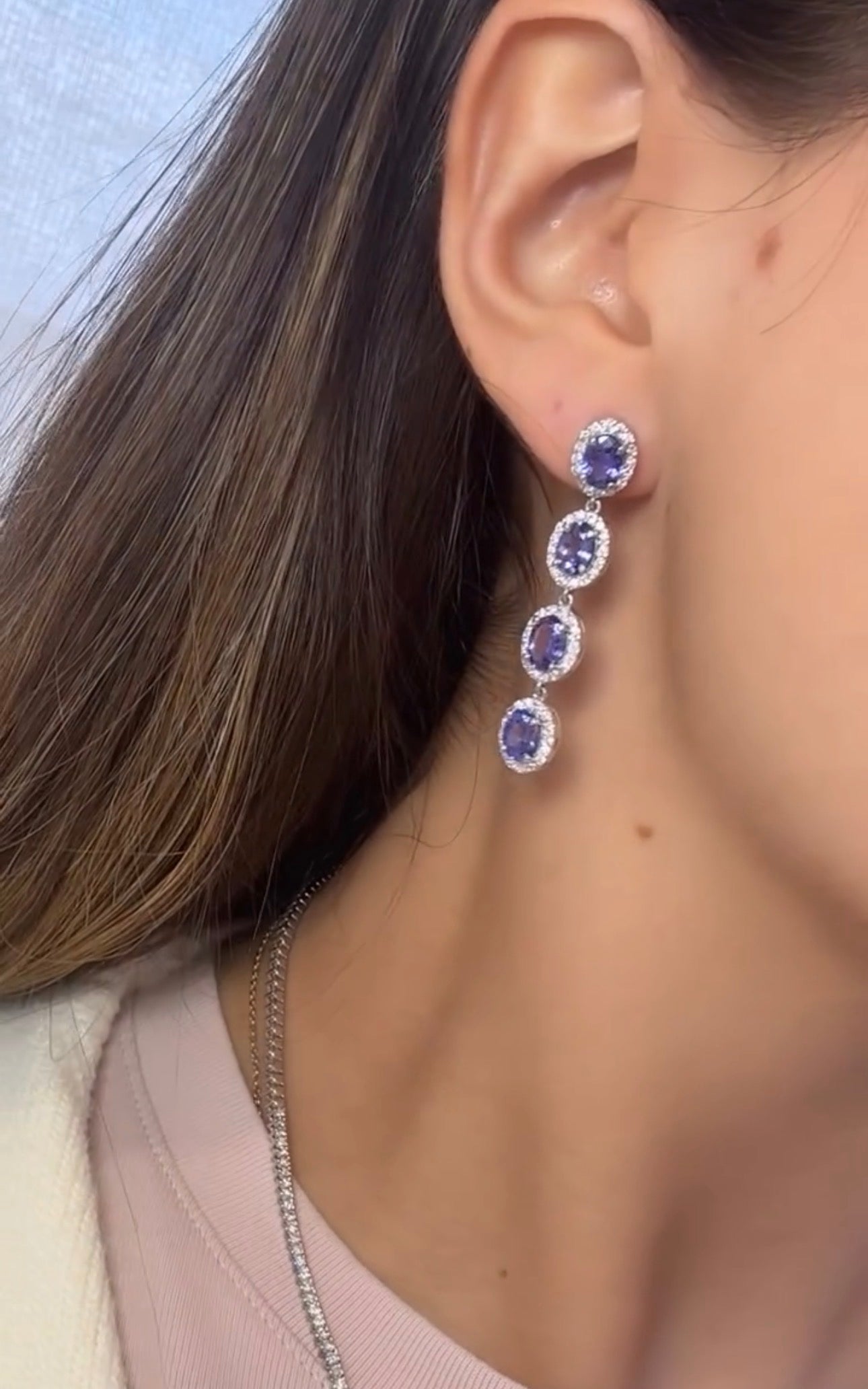 TANZANITE DANGLE EARRINGS