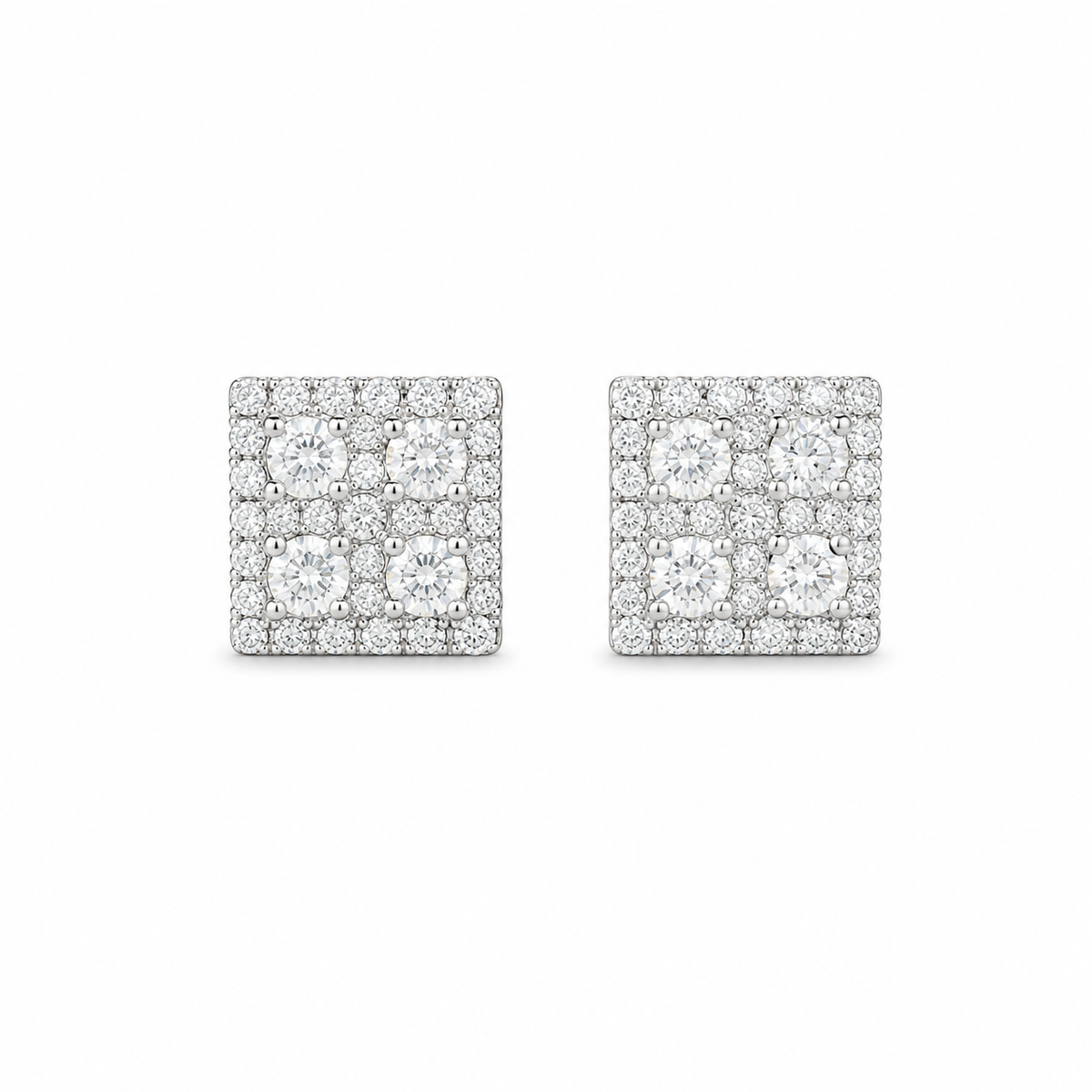 SQUARED DIAMOND STUDS