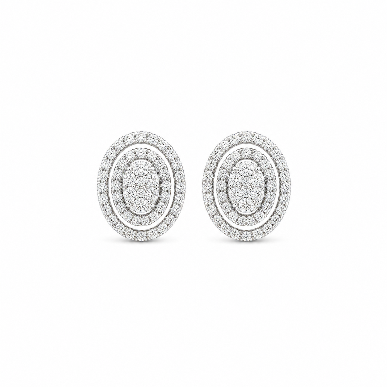 OVAL DIAMOND STUDS