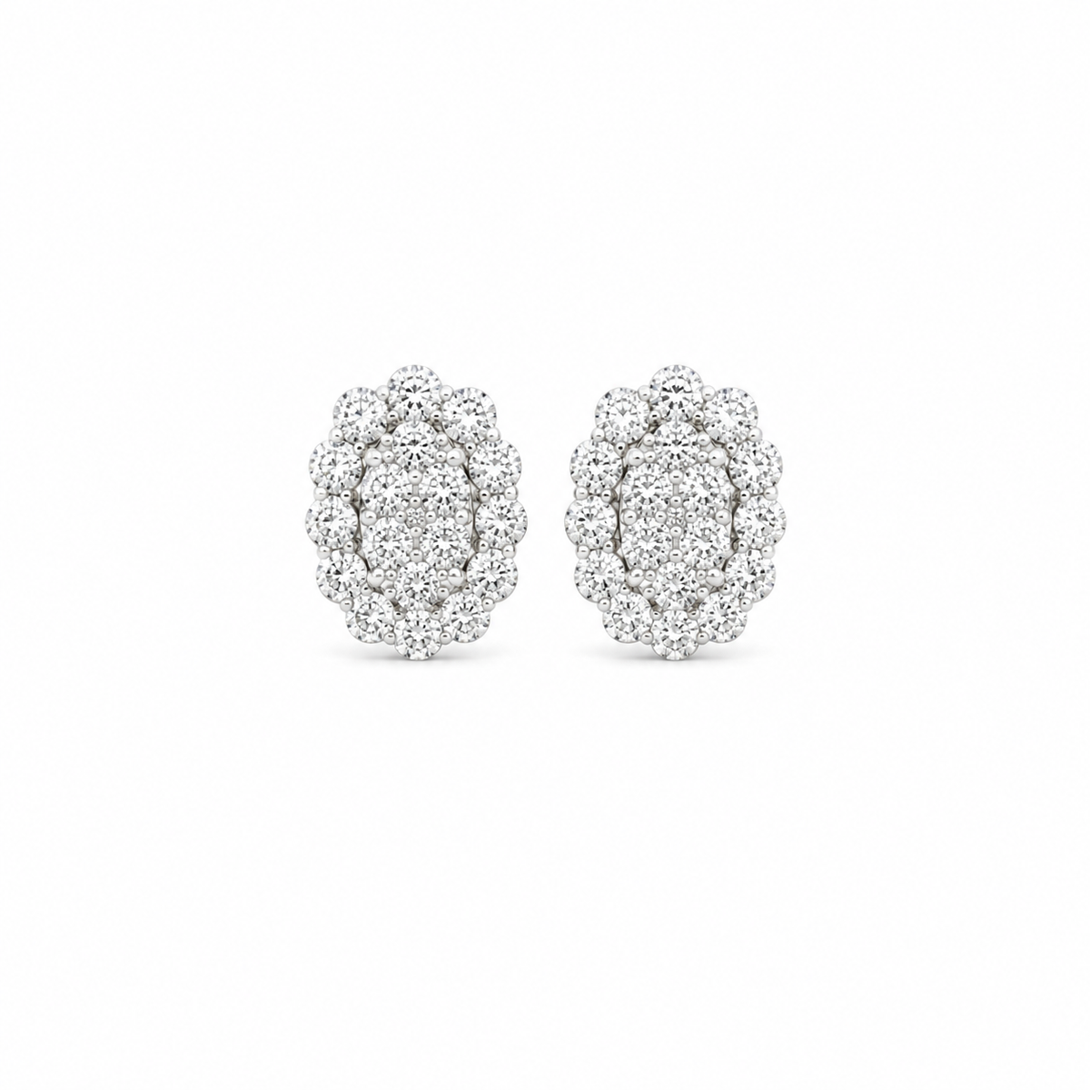 OVAL DIAMOND STUDS