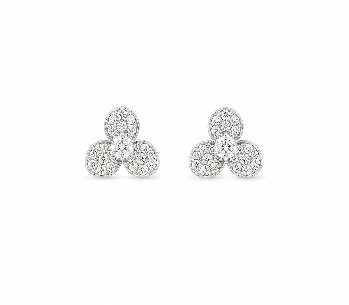 FLOR DIAMOND STUDS