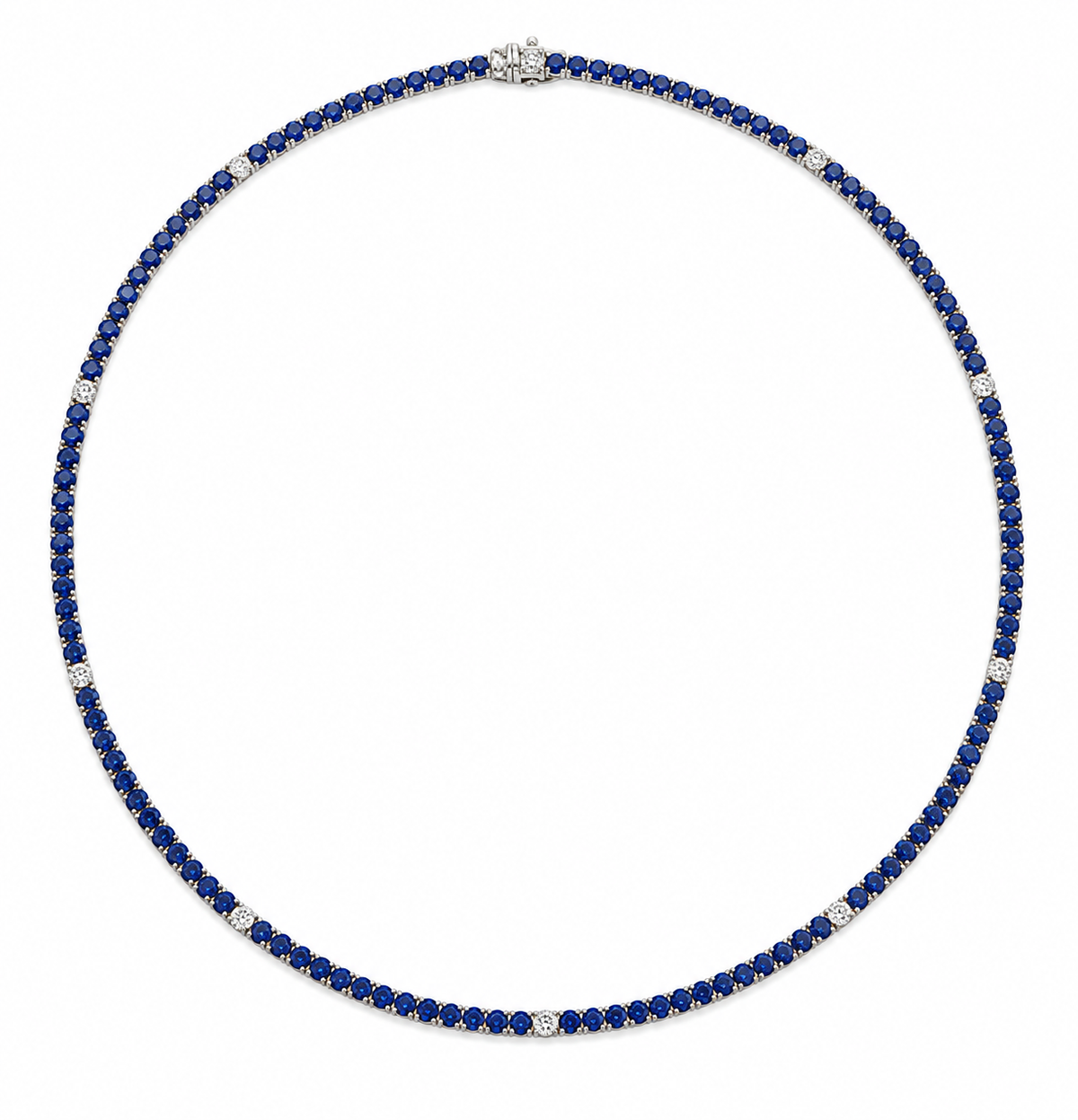 SAPPHIRE TENNIS NECKLACE