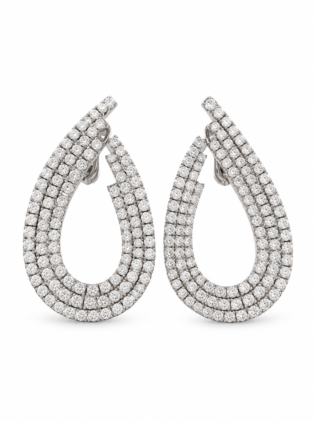 TRIPLE DIAMOND HOOPS