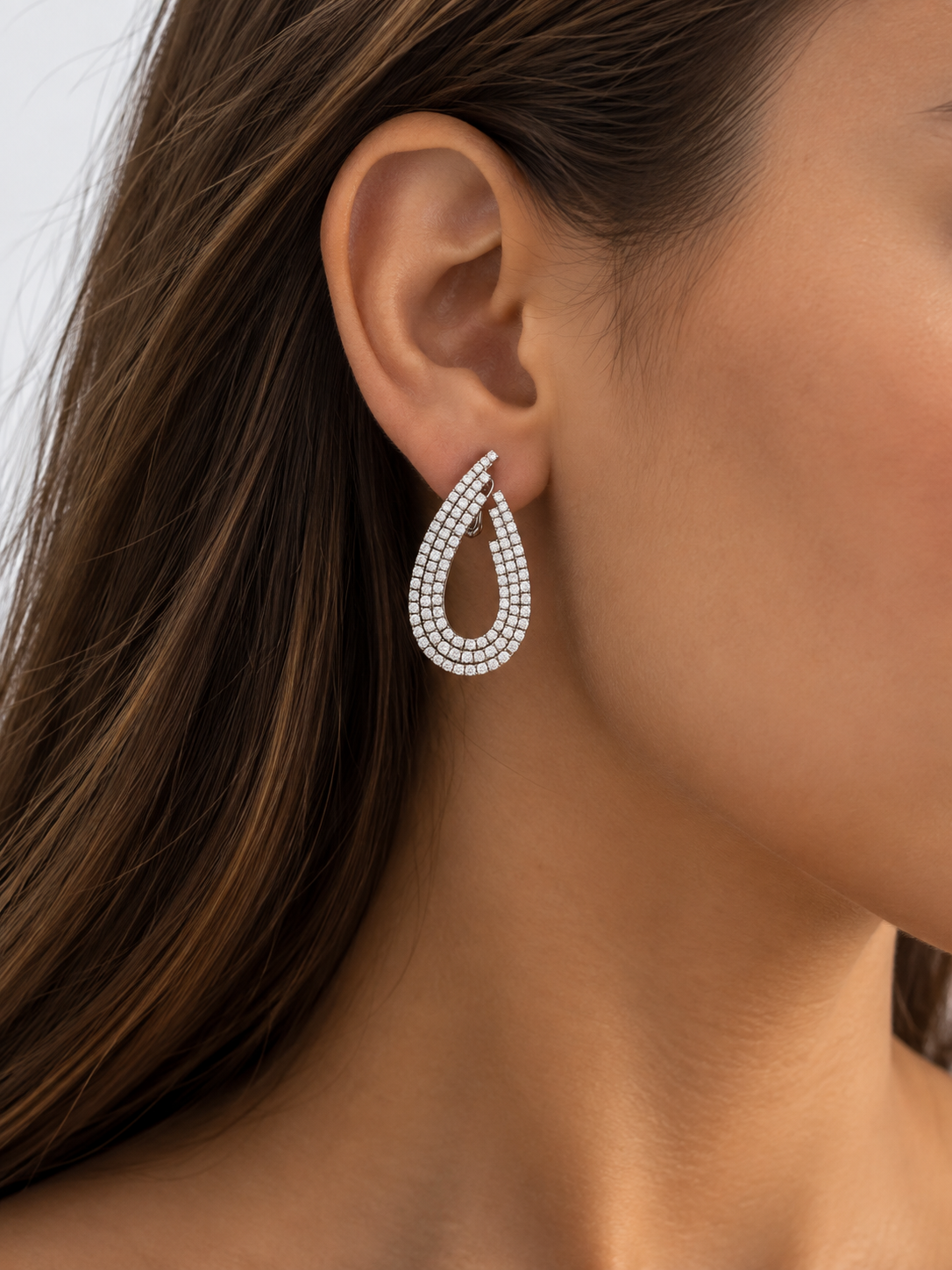 TRIPLE DIAMOND HOOPS