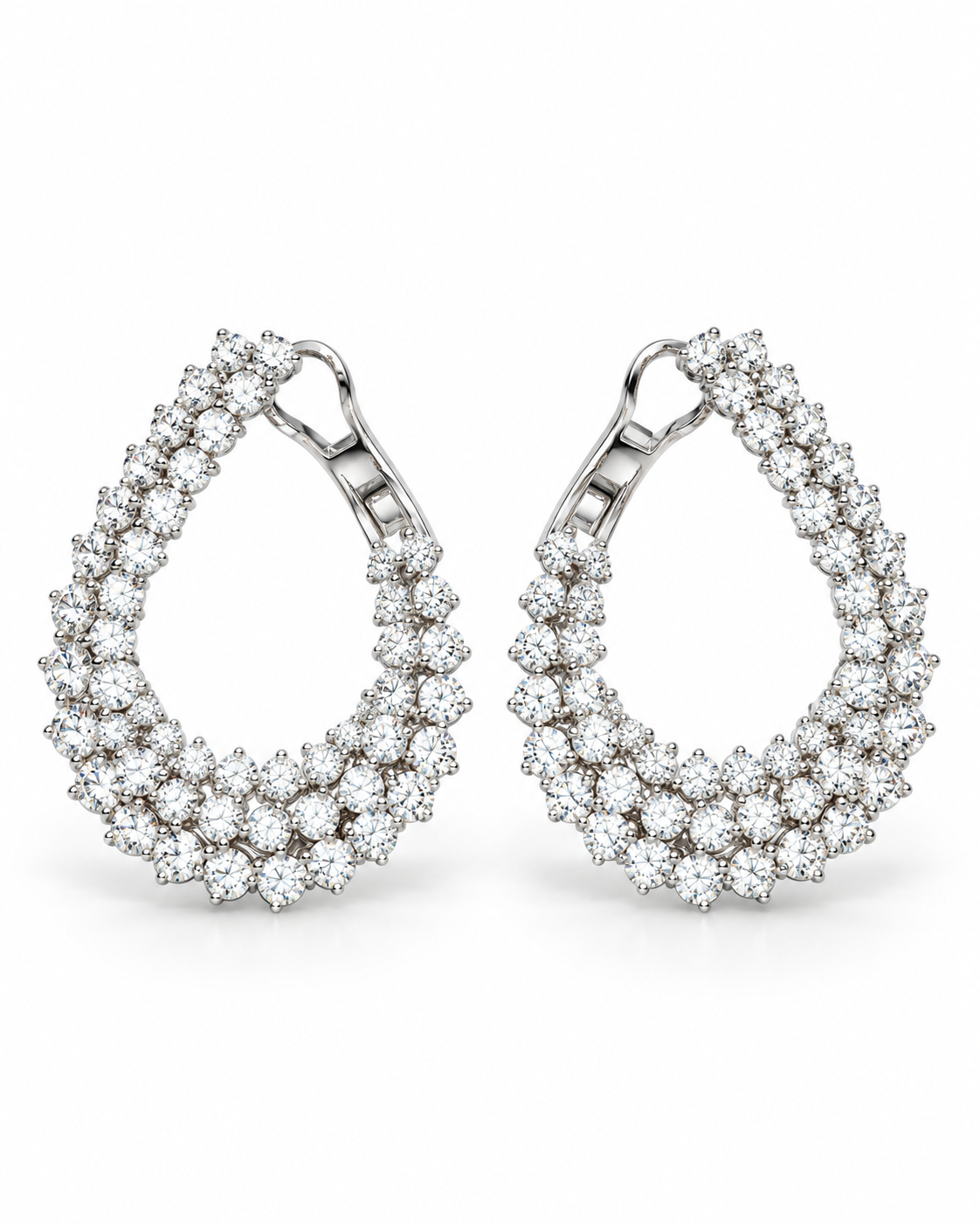 ROW DIAMOND HOOPS