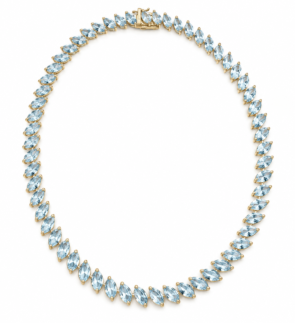 AQUA MARQUISE NECKLACE
