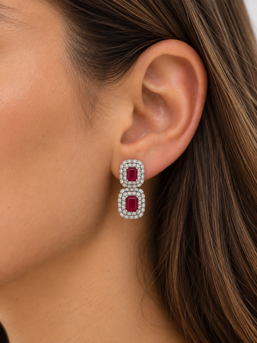 RUBY DANGLE EARRINGS