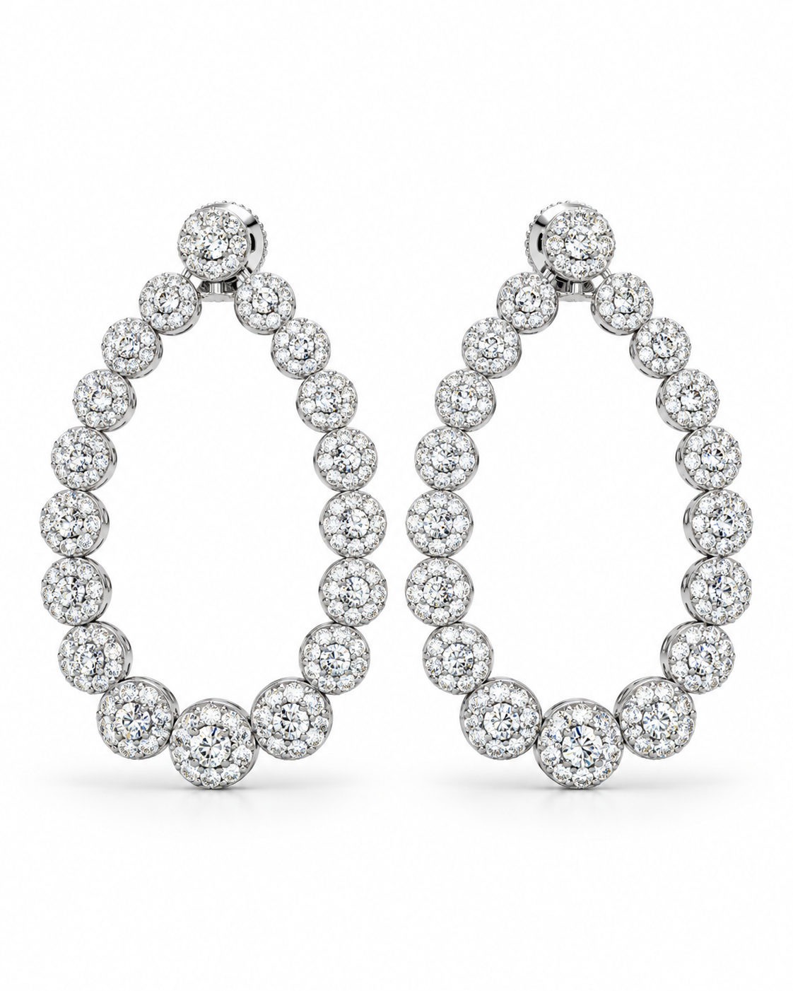 DIAMOND HALO EARRINGS