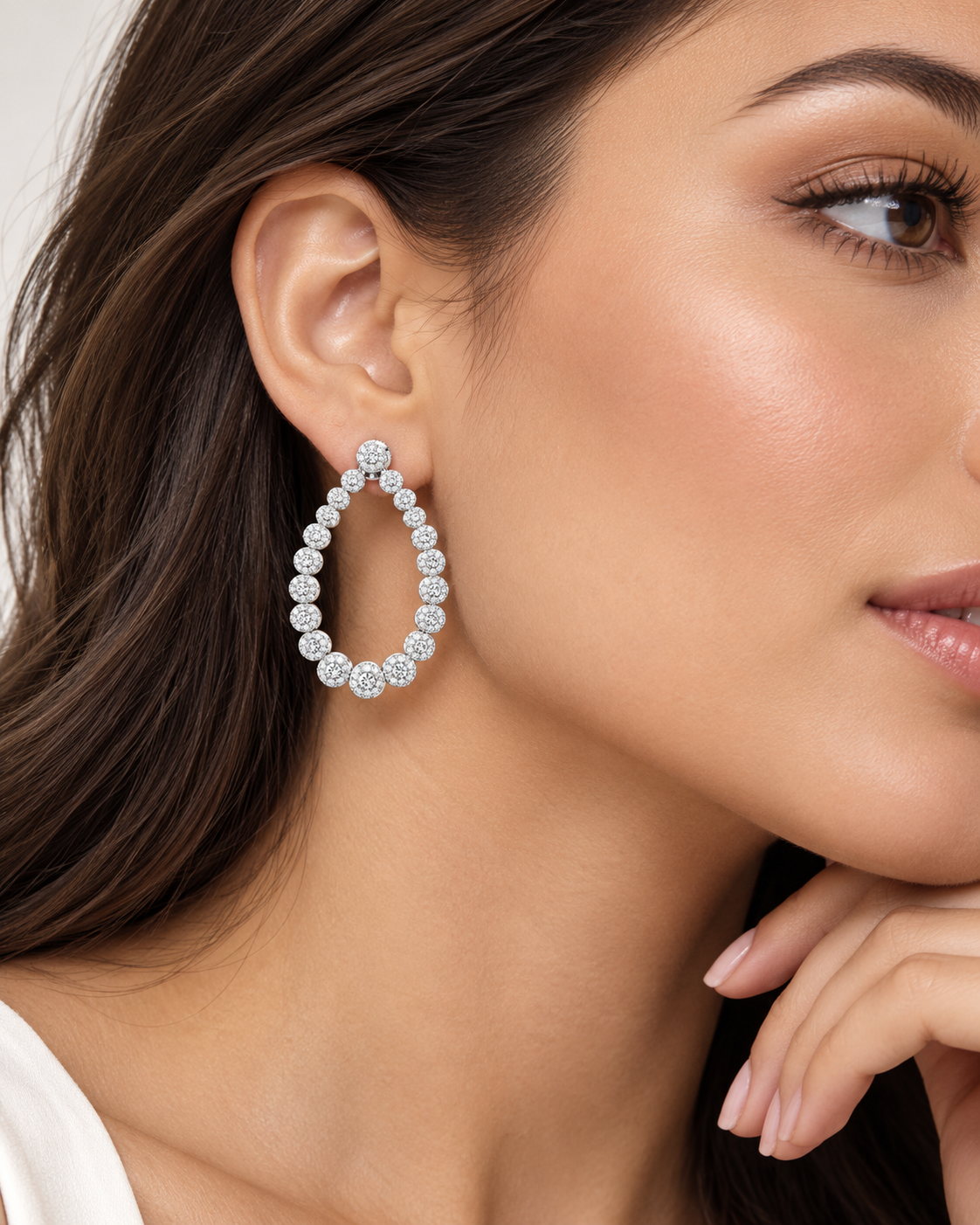 DIAMOND HALO EARRINGS
