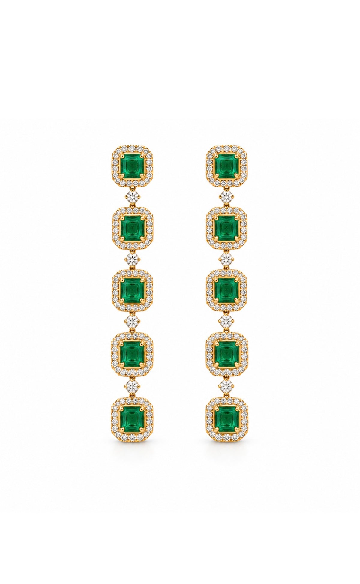 EMERALD LINE EARRINGS