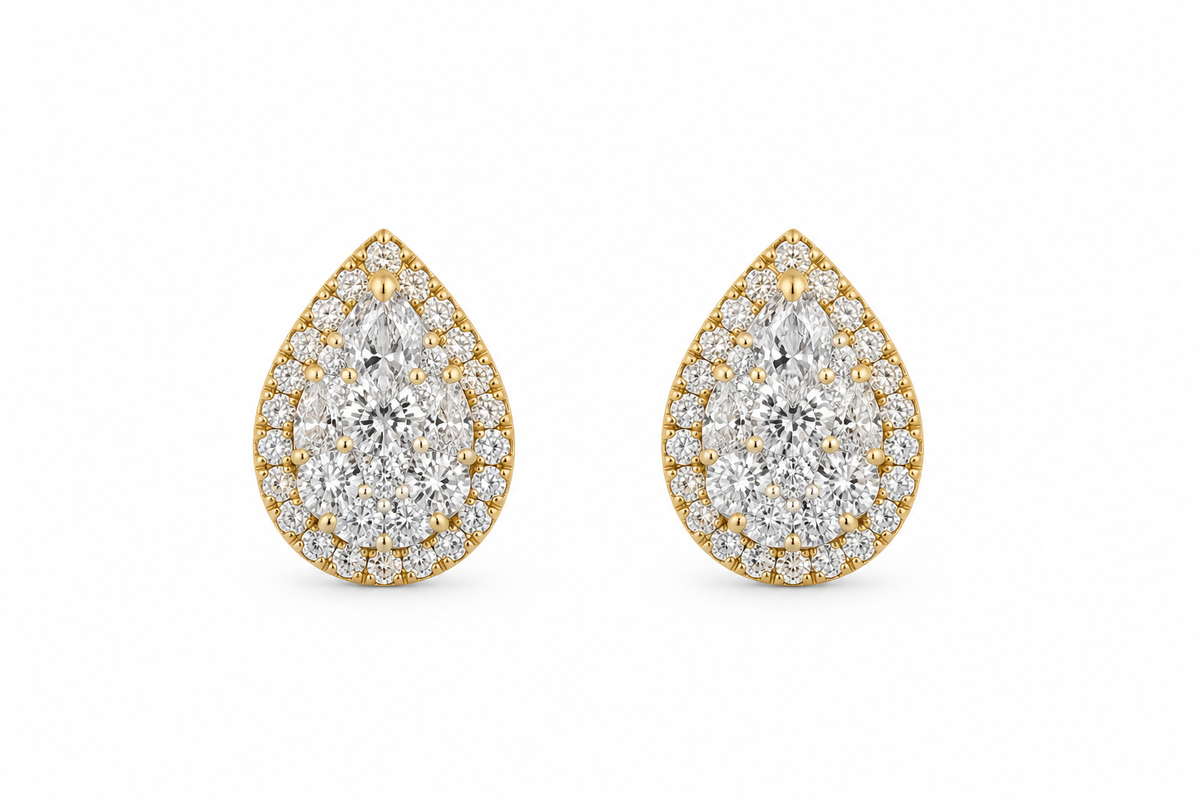LARGE TEAR DROP STUDS