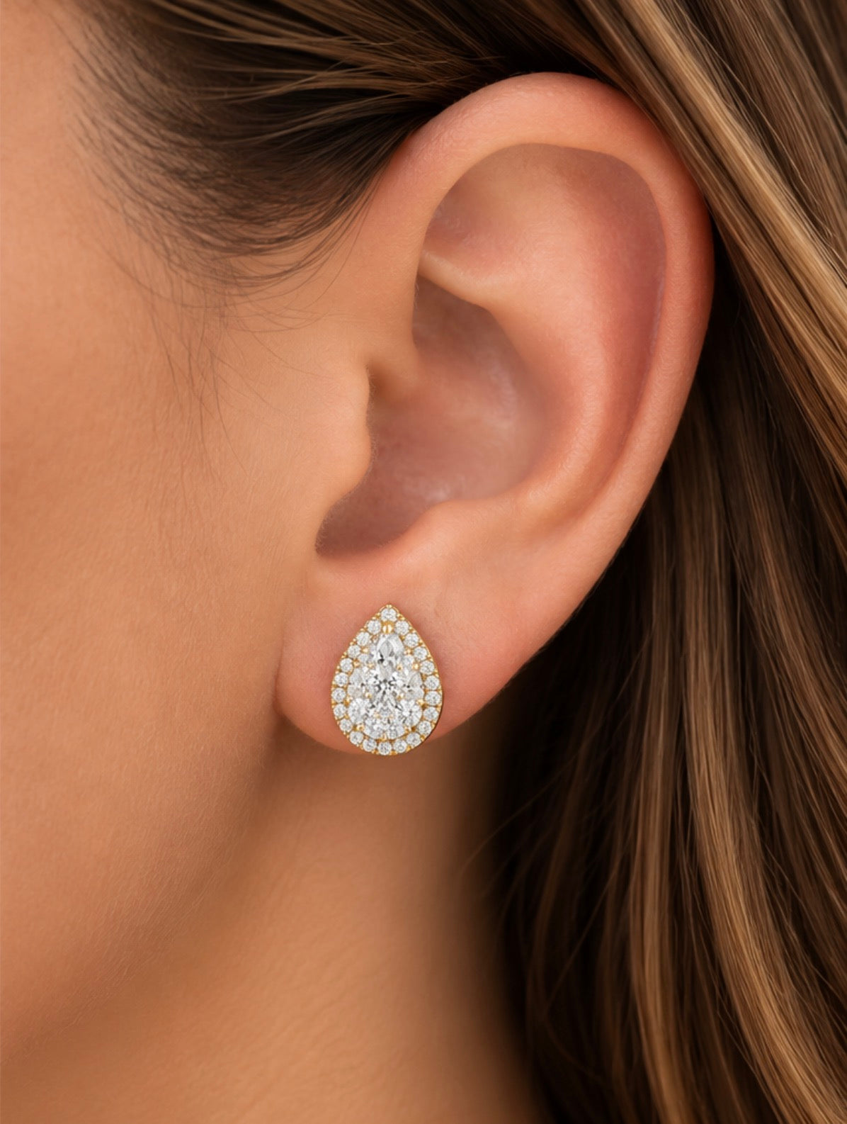 LARGE TEAR DROP STUDS