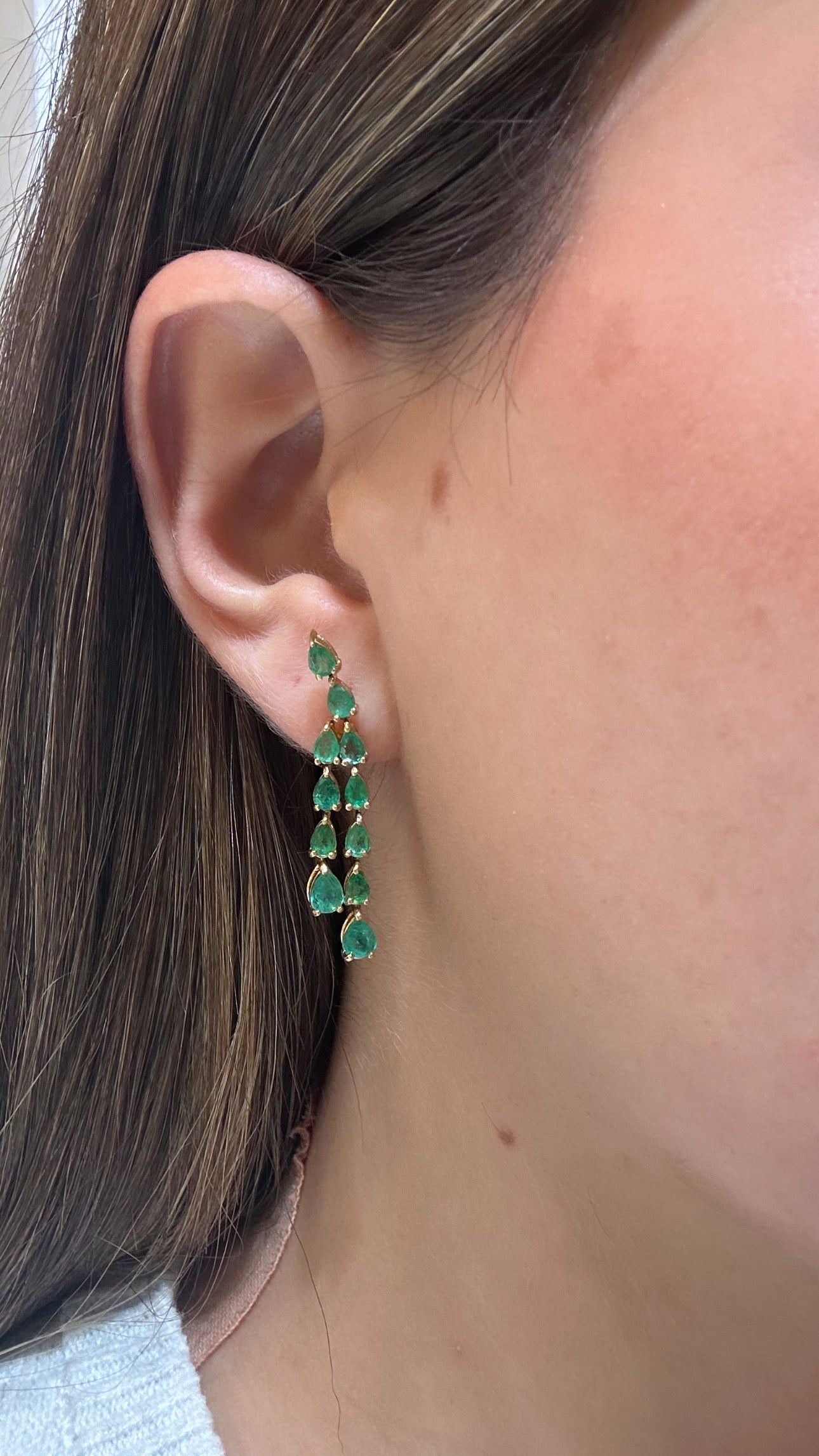 EMERALD DANGLE EARRINGS