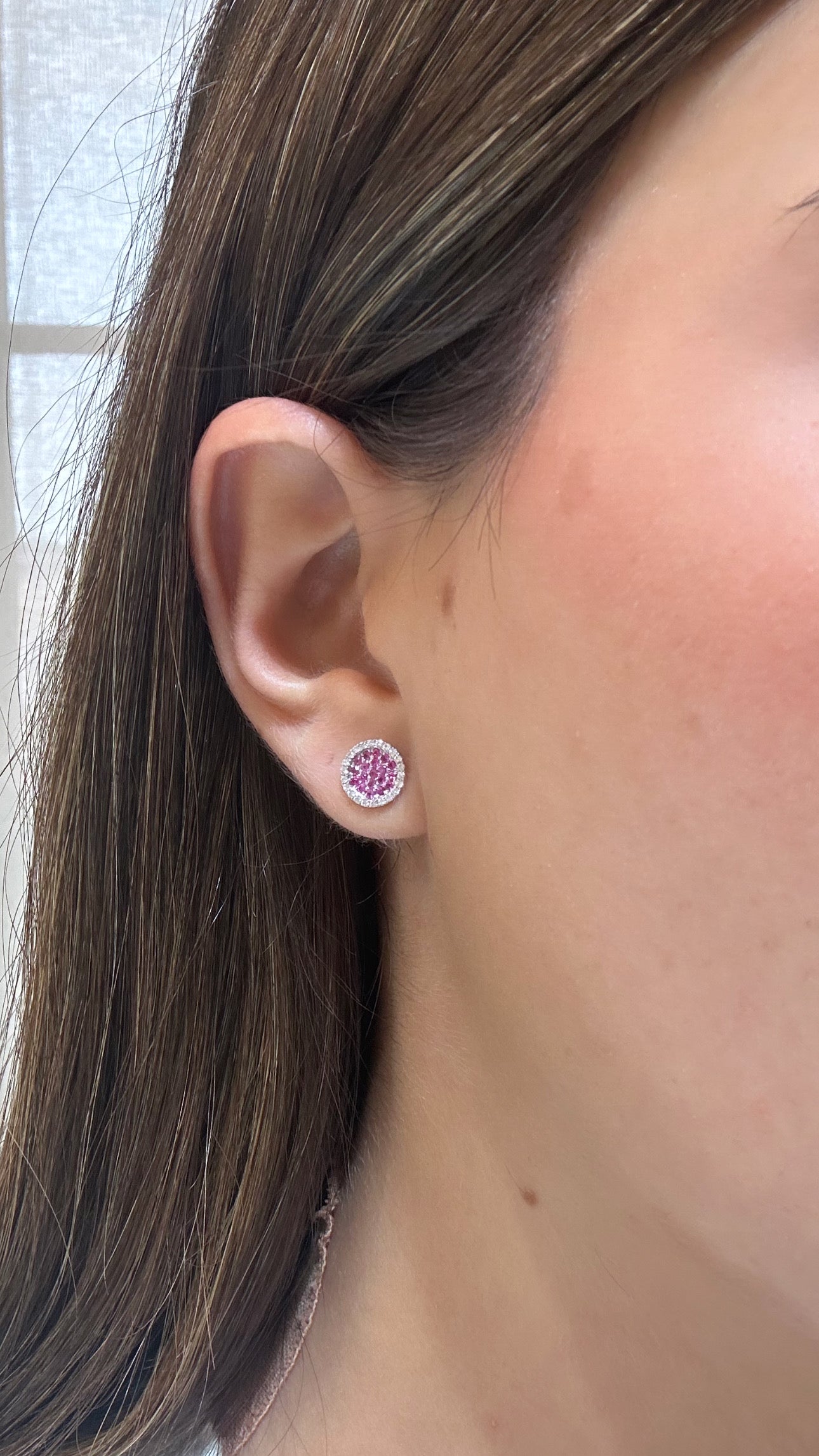 PINK SAPPHIRE STUDS