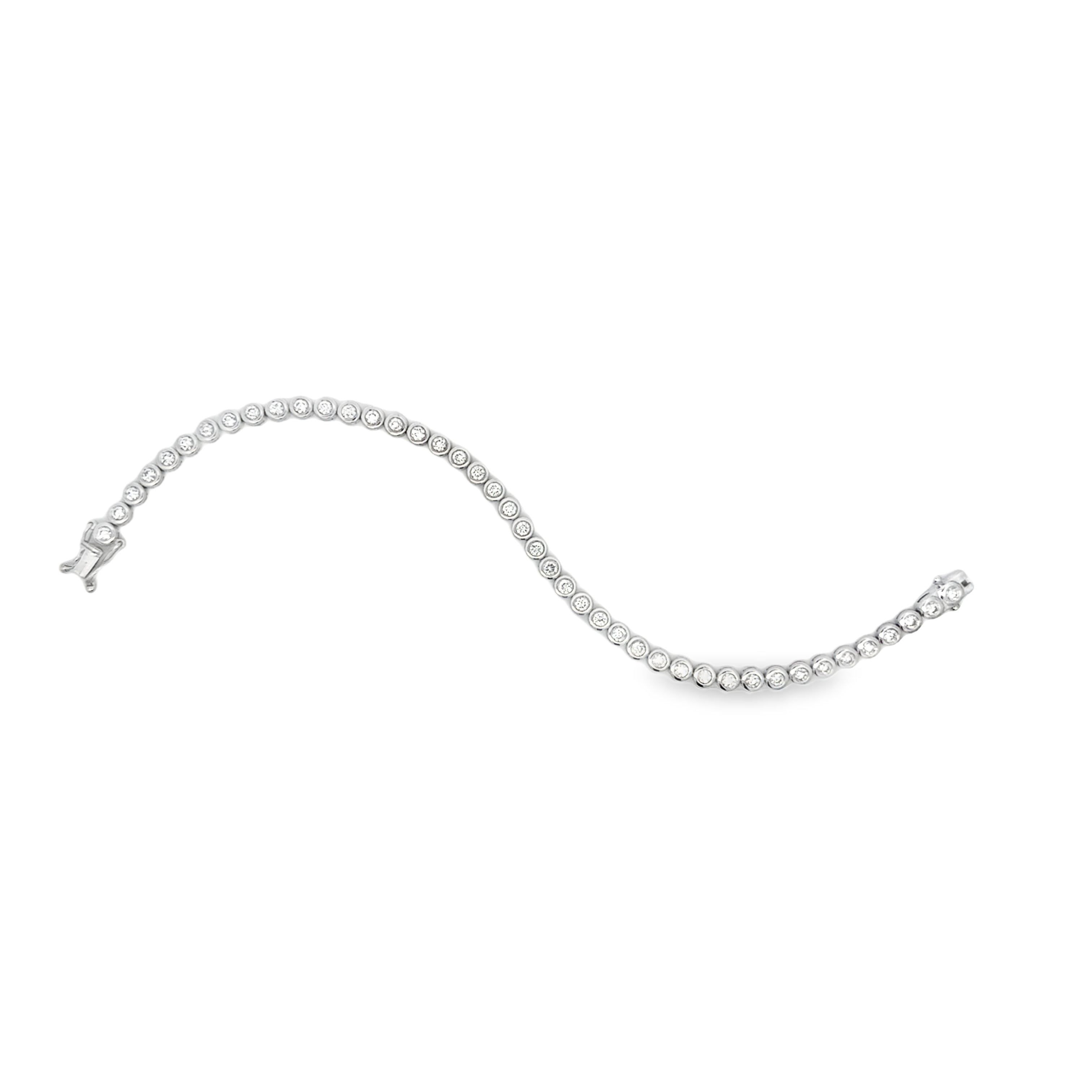 DIAMOND BEZEL TENNIS BRACELET 2 TCW