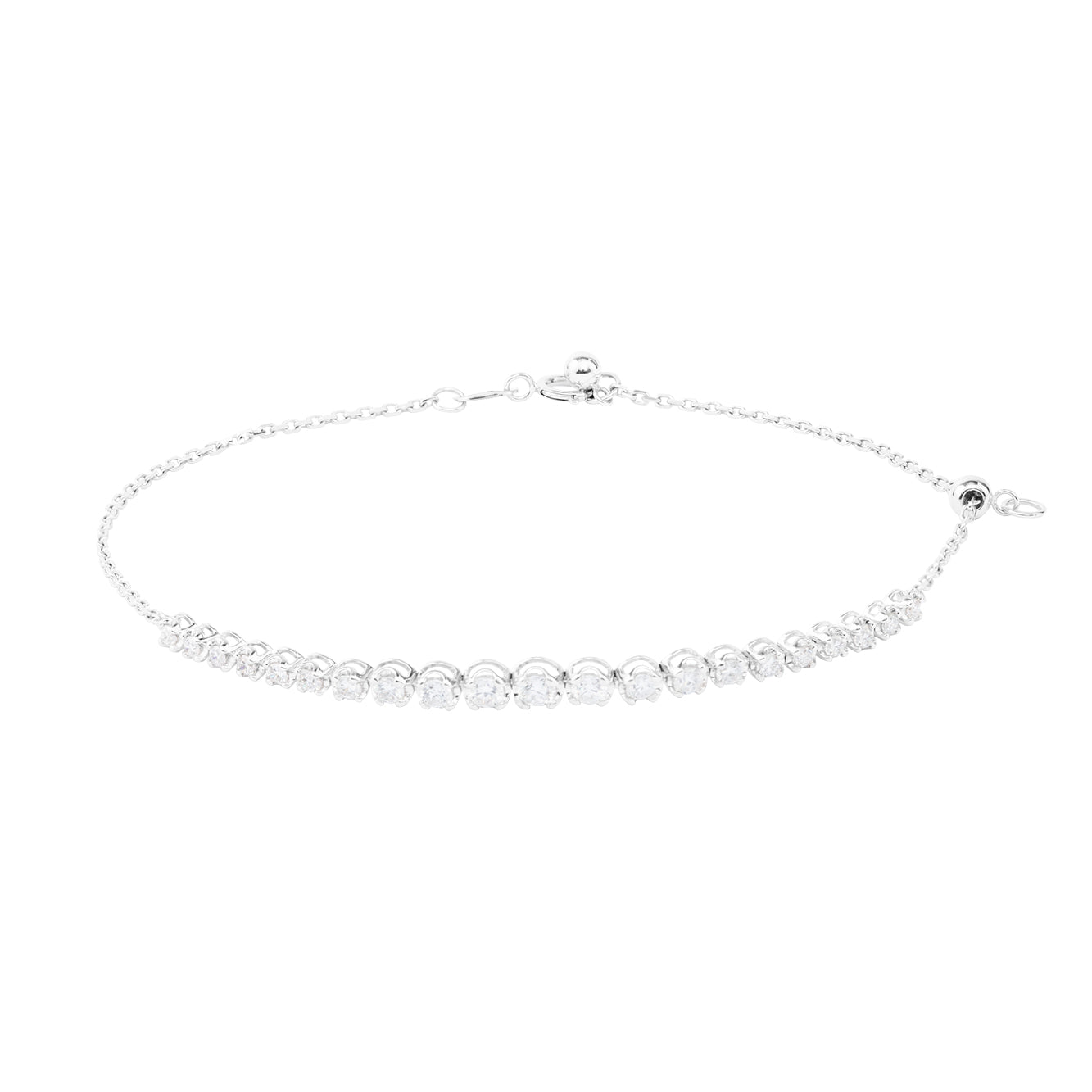 WHITE GOLD AND DIAMOND SLIDER BRACELET