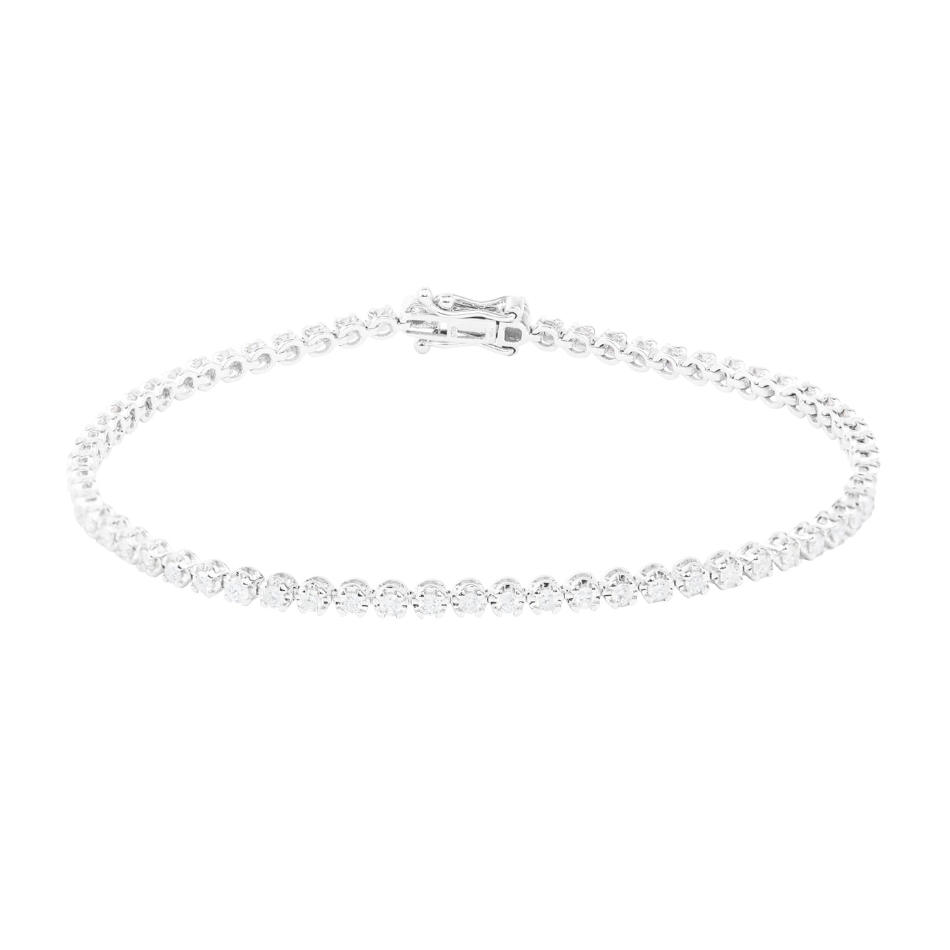 WHITE GOLD AND DIAMOND SLIM TENNIS BRACELET