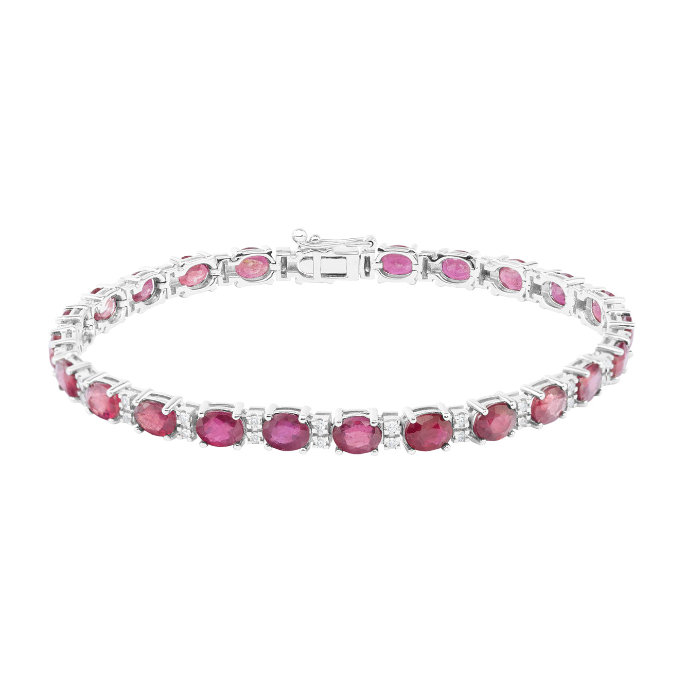 RUBY AND DIAMOND TENNIS BRACELET