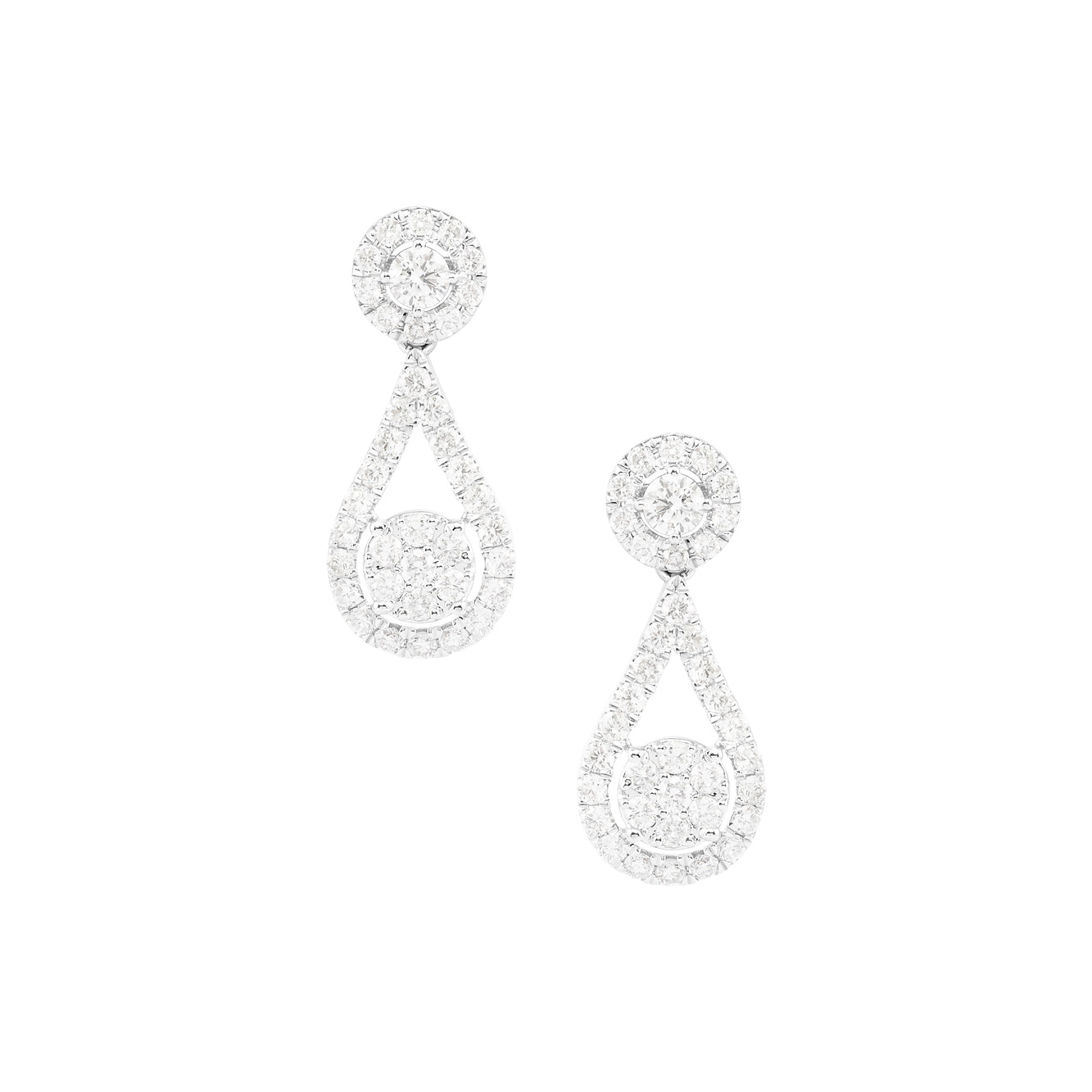 DIAMOND DROP SMALL EARRINGS.