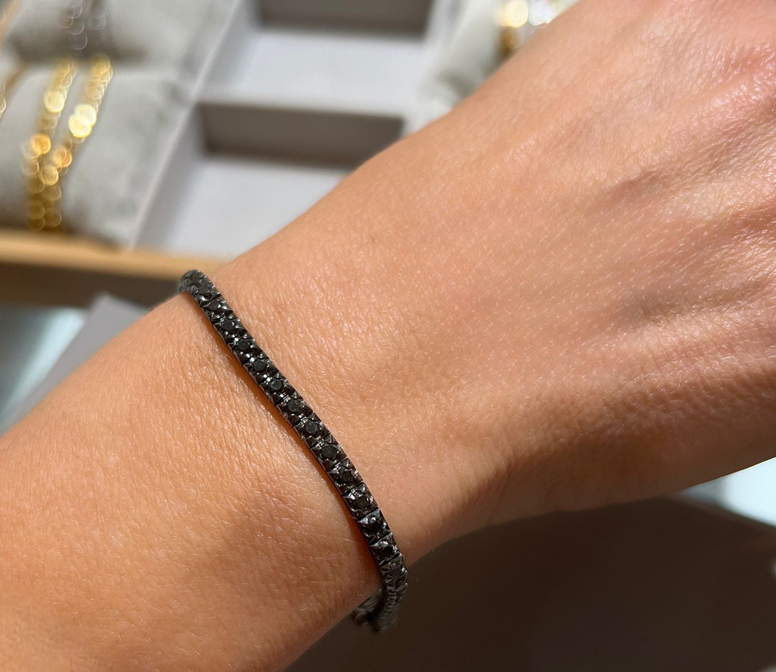BLACK DIAMONDS TENNIS BRACELET