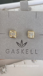 GRID GLEAM SQUARE DIAMOND EARRINGS