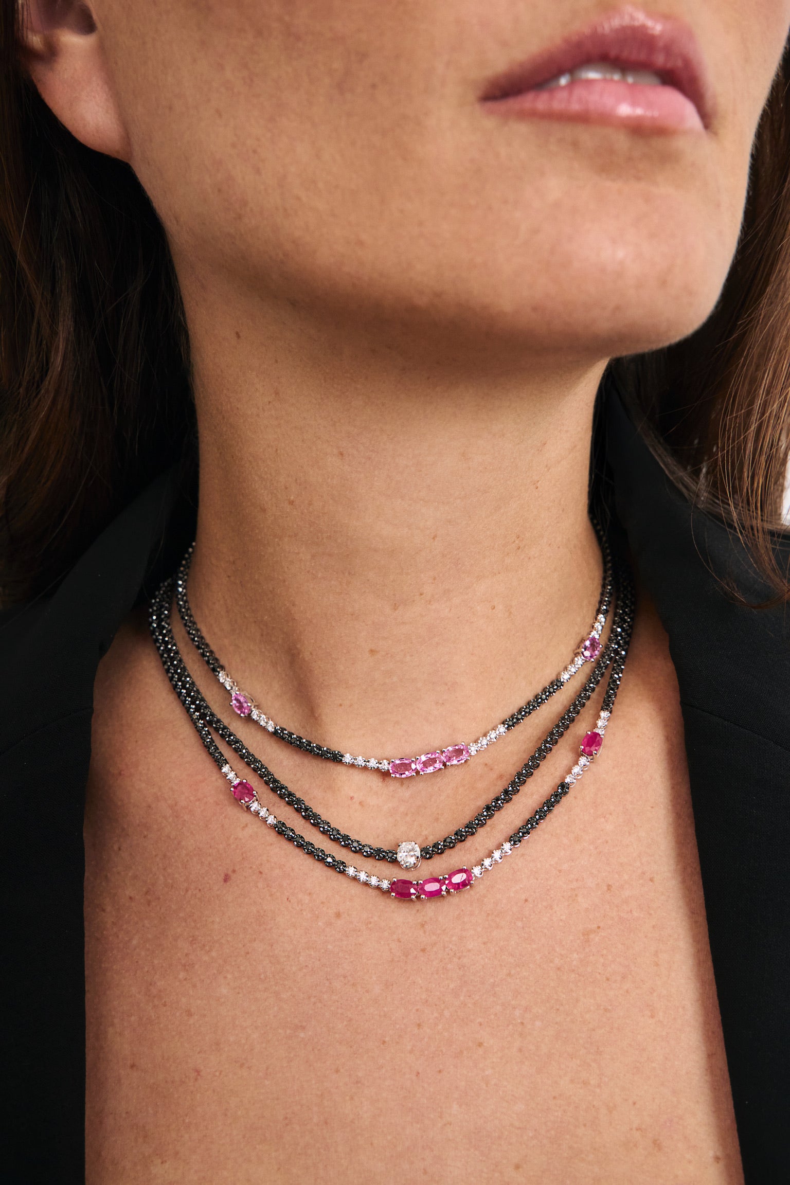 NOIR BLUSH RUBY  CHOKER