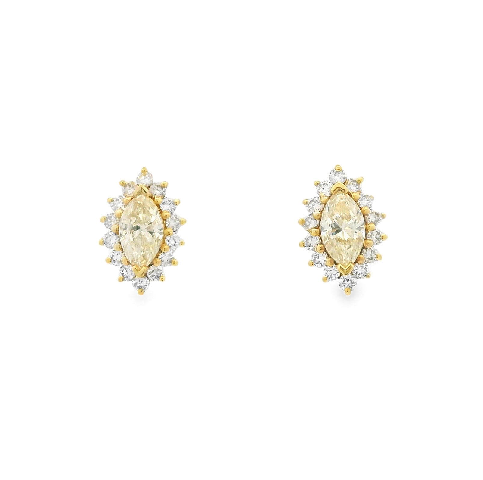GOLDEN MARQUISE STUDS