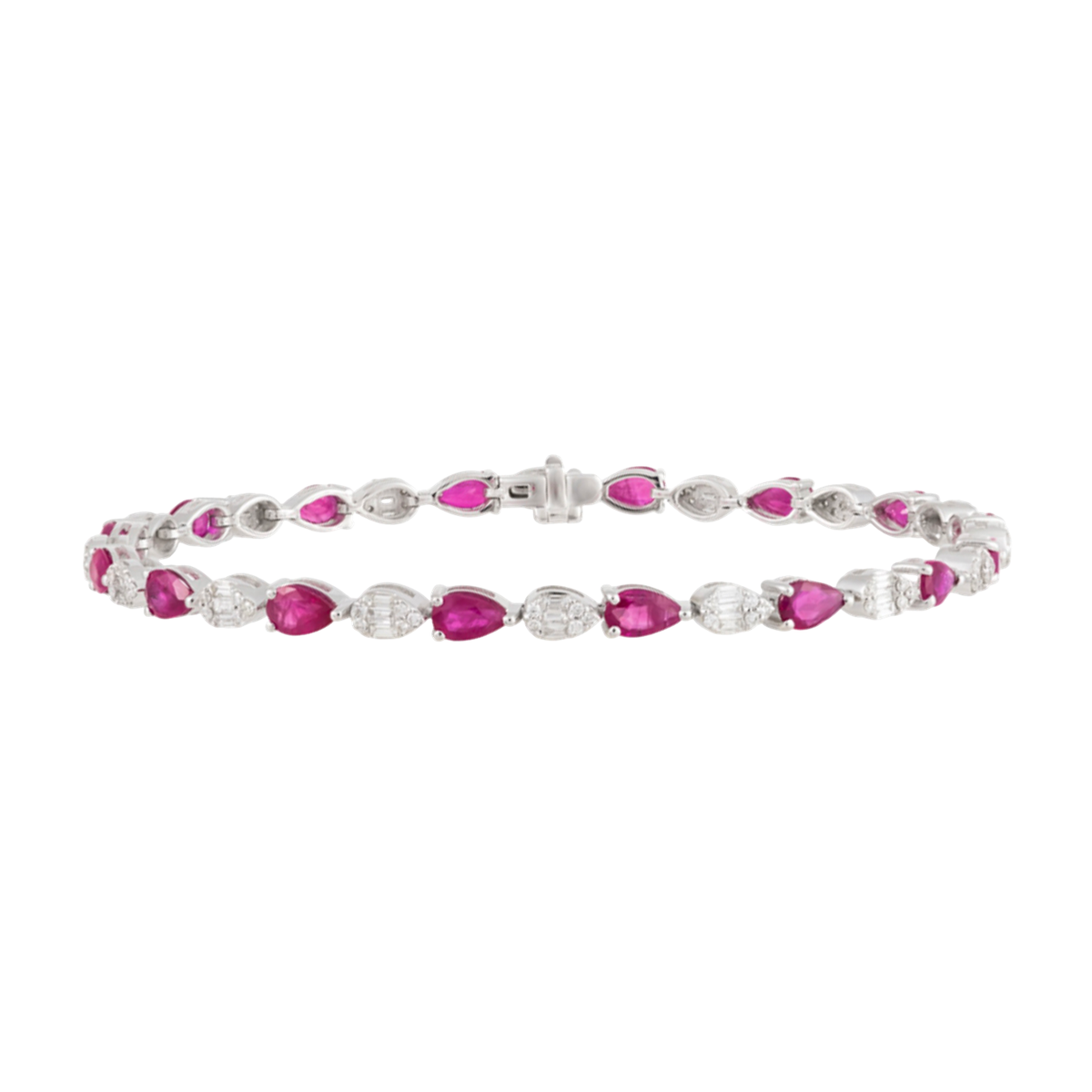 RUBY AND DIAMOND DROP BRACELET