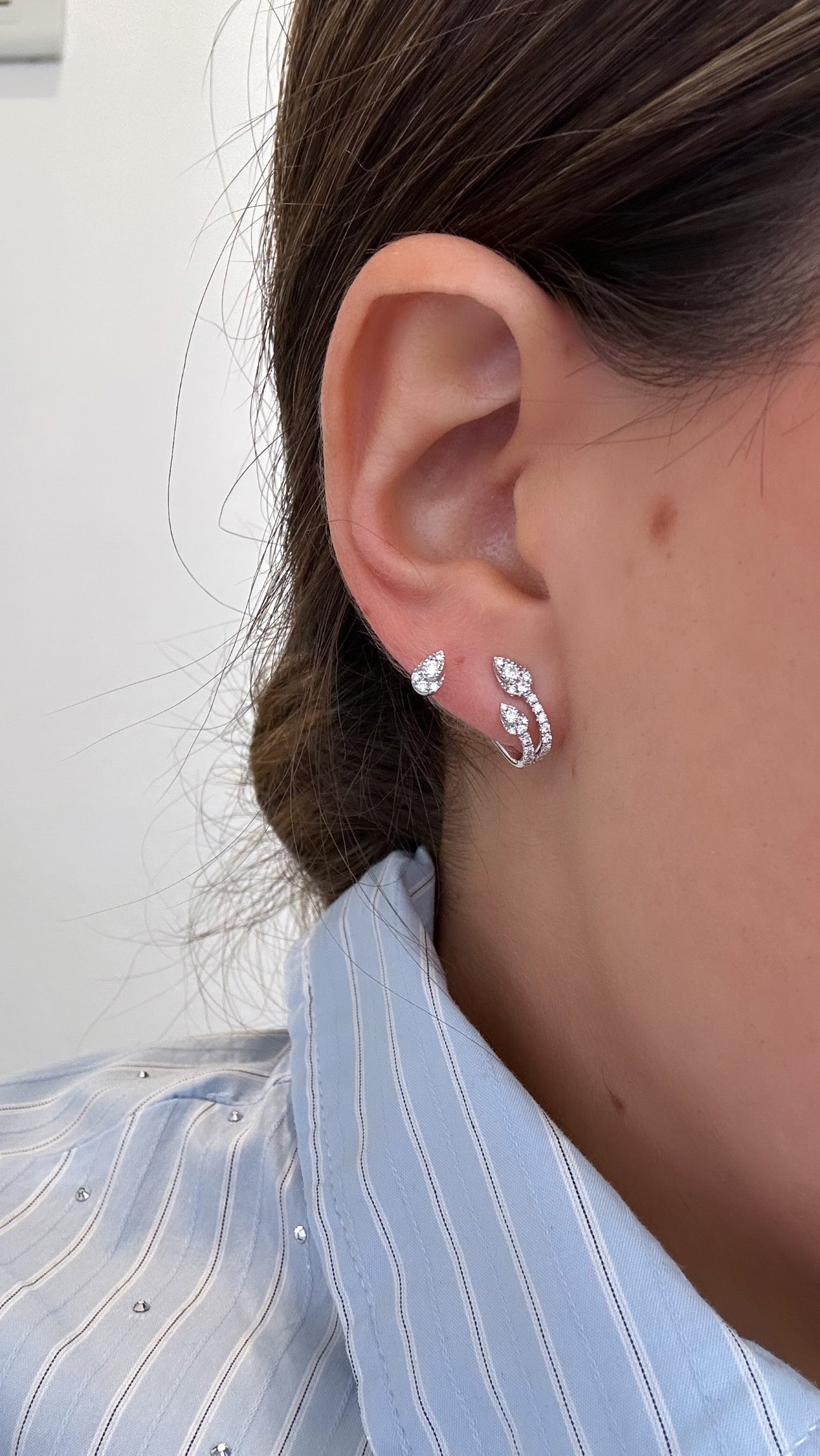 LEAF DIAMOND EARRINGS