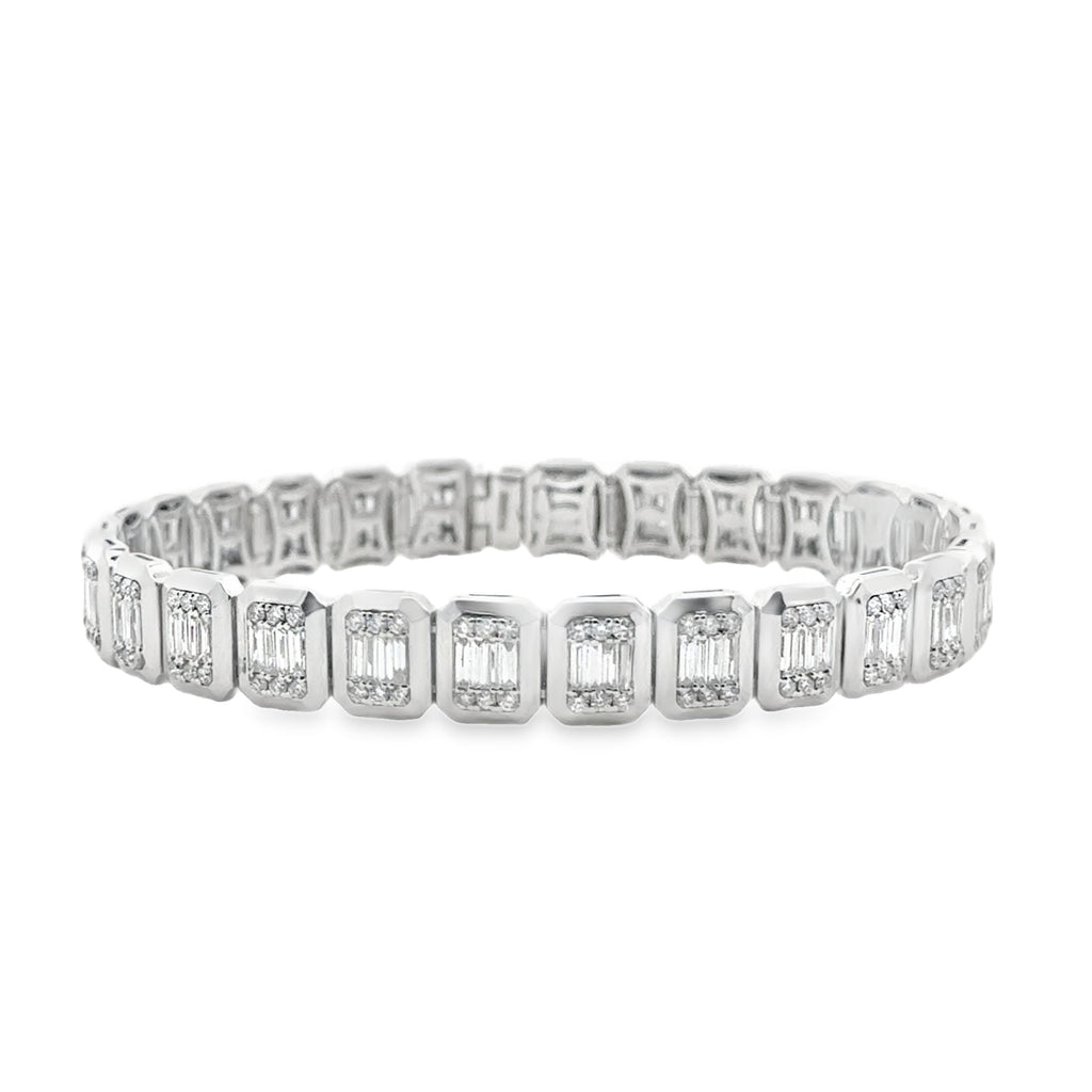 BAGUETTE RECTANGULAR LINK BRACELET