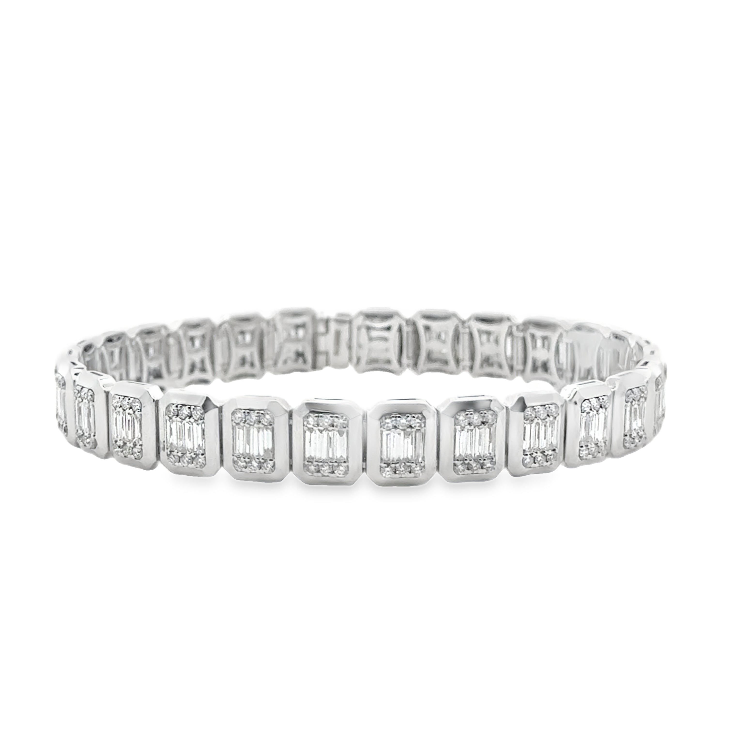 BAGUETTE RECTANGULAR LINK BRACELET