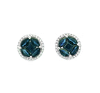 SAPPHIRE CLUSTER STUDS