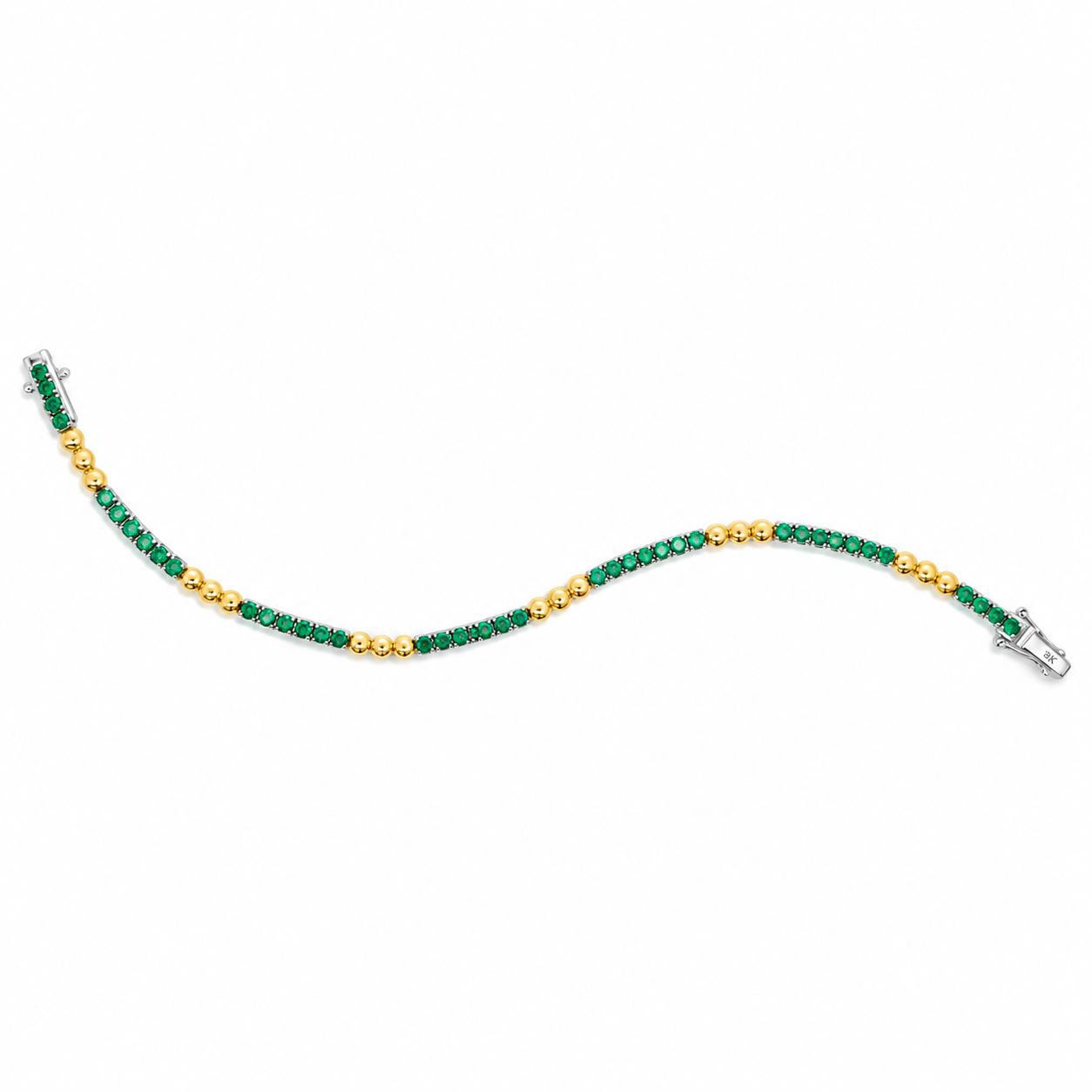 EMERALD GOLDEN TENNIS BRACELET