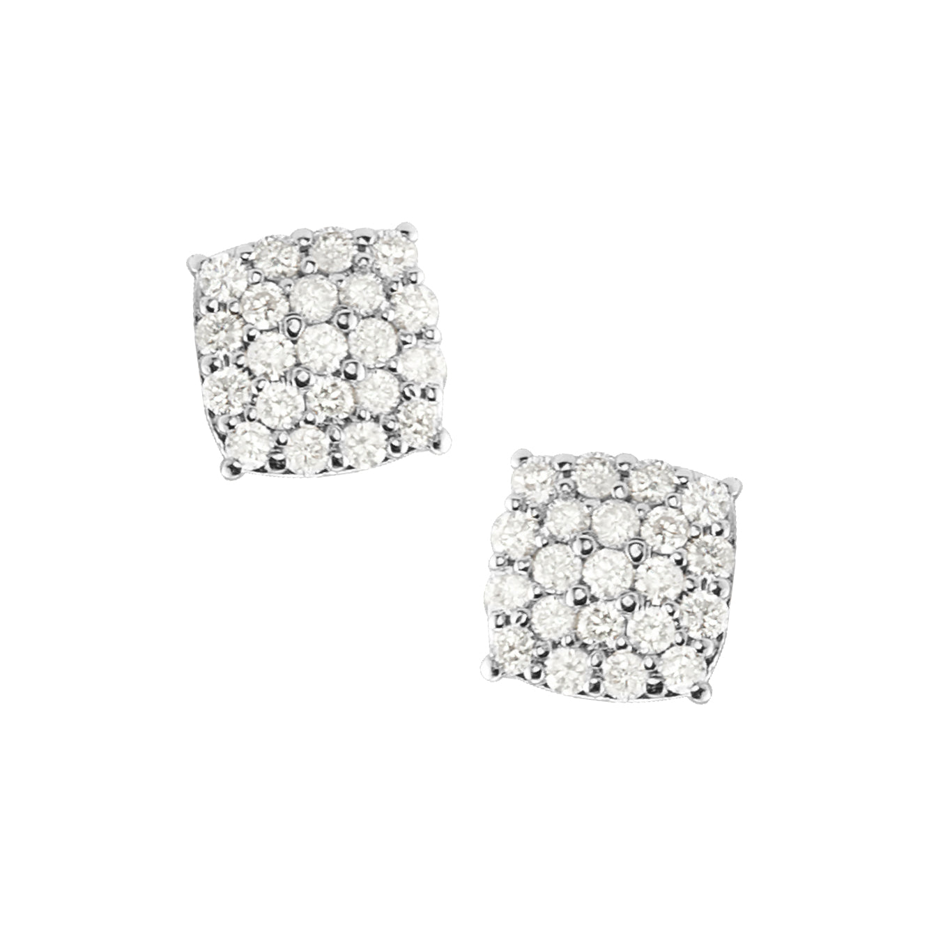 SQUARE DIAMOND PAVE STUD