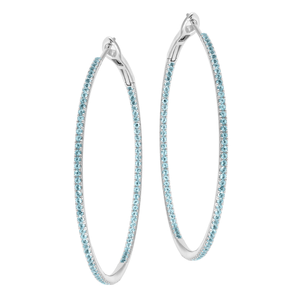 HELIX HOOPS BLUE TOPAZ