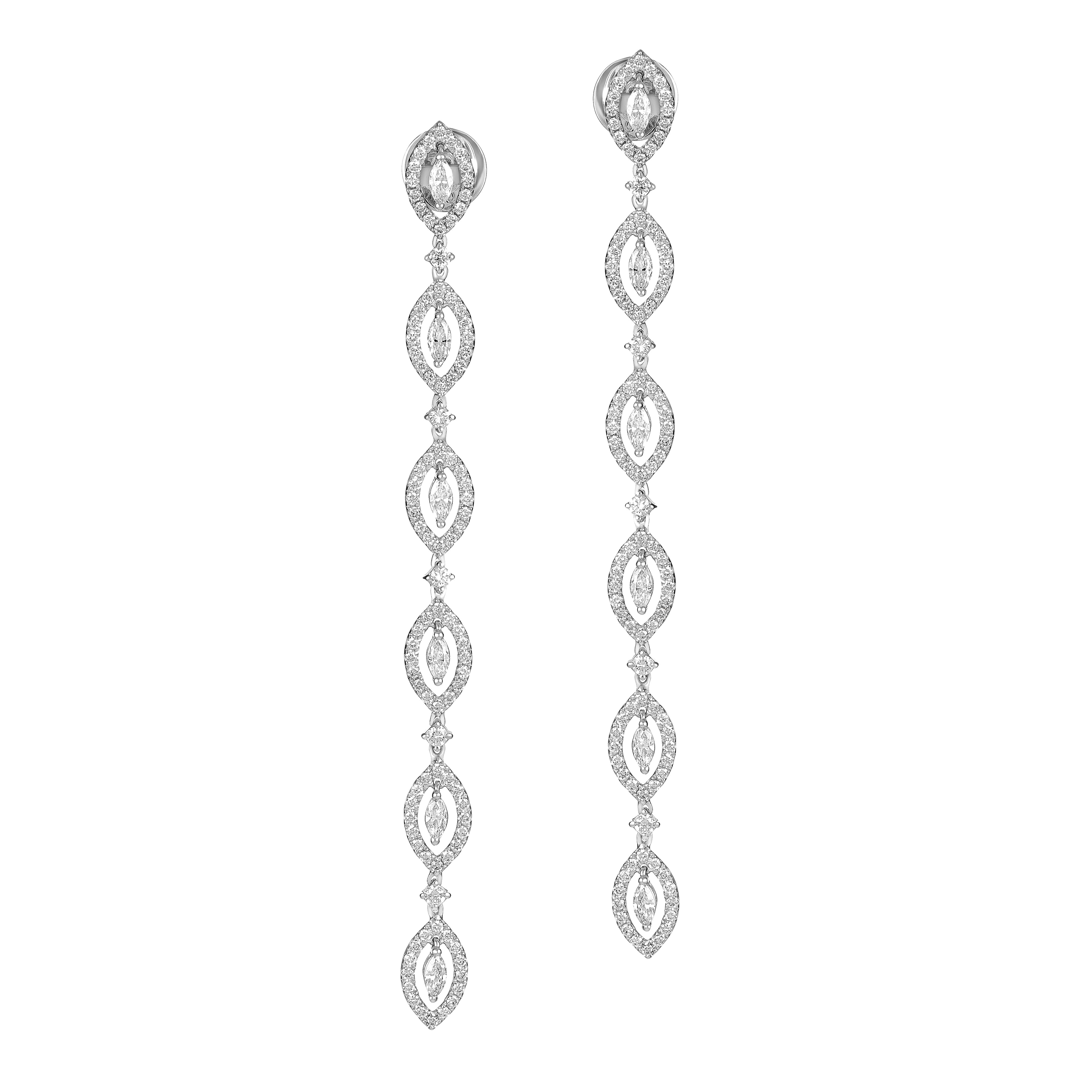 MARQUISE DIAMOND DANGLE EARRINGS