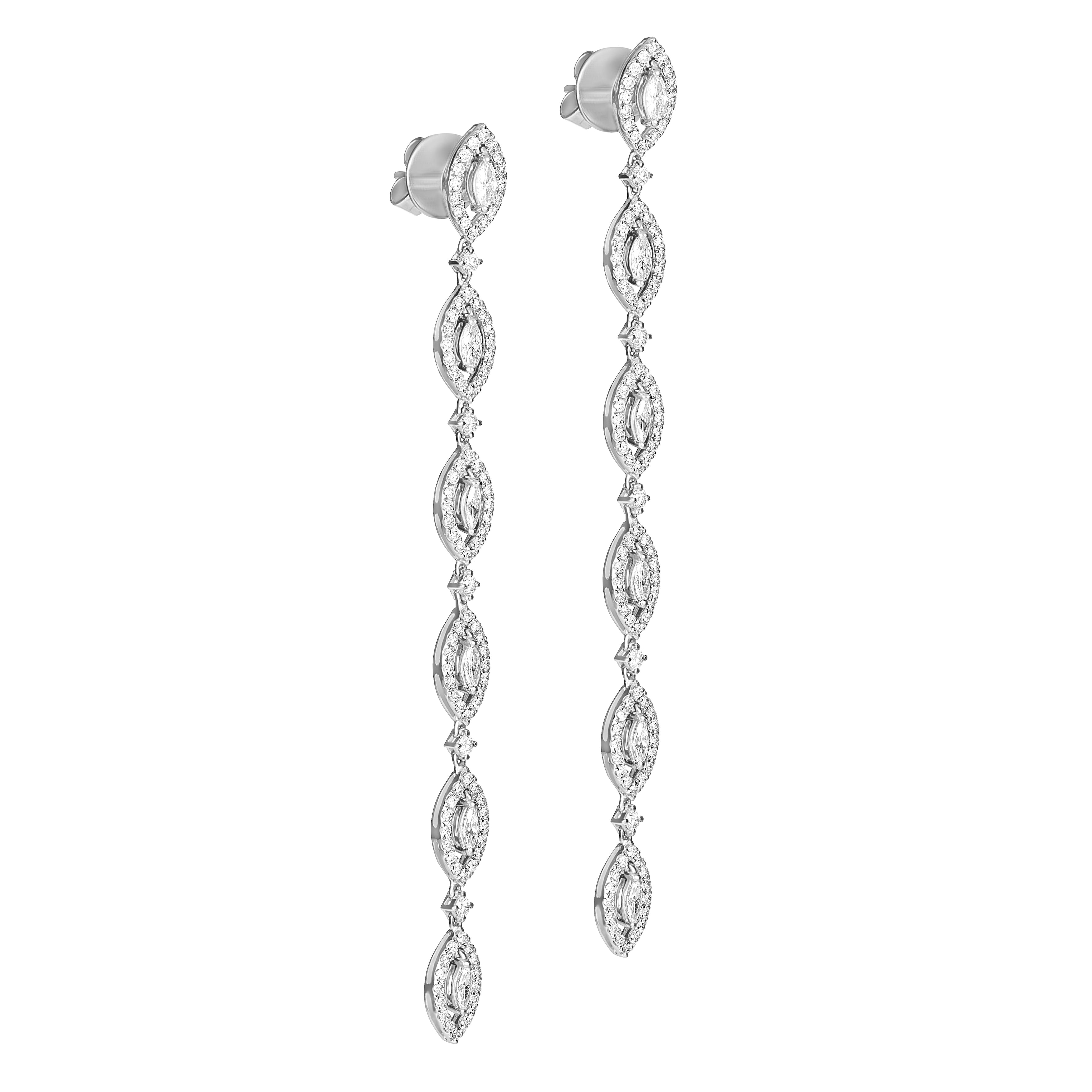 MARQUISE DIAMOND DANGLE EARRINGS