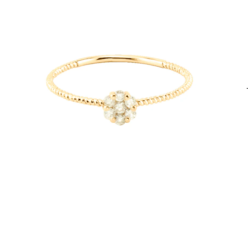ANILLO ORO AMARILLO FLORCITA PEQUENA