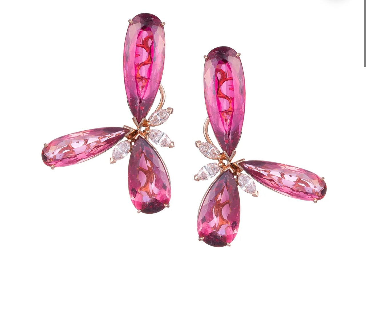 RUBELLITE & PINK DIAMOND EARRINGS