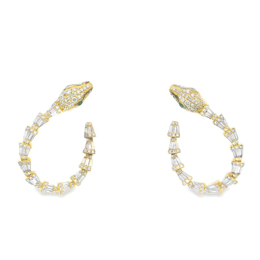 SNAKE BAGUETTE EARRINGS
