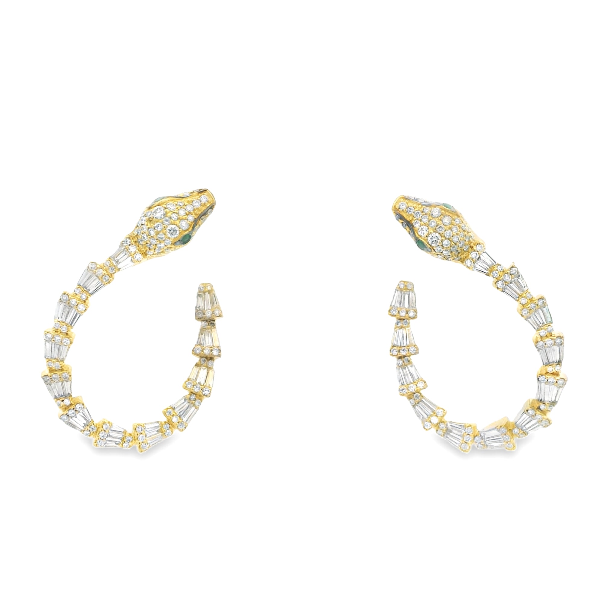 SNAKE BAGUETTE EARRINGS