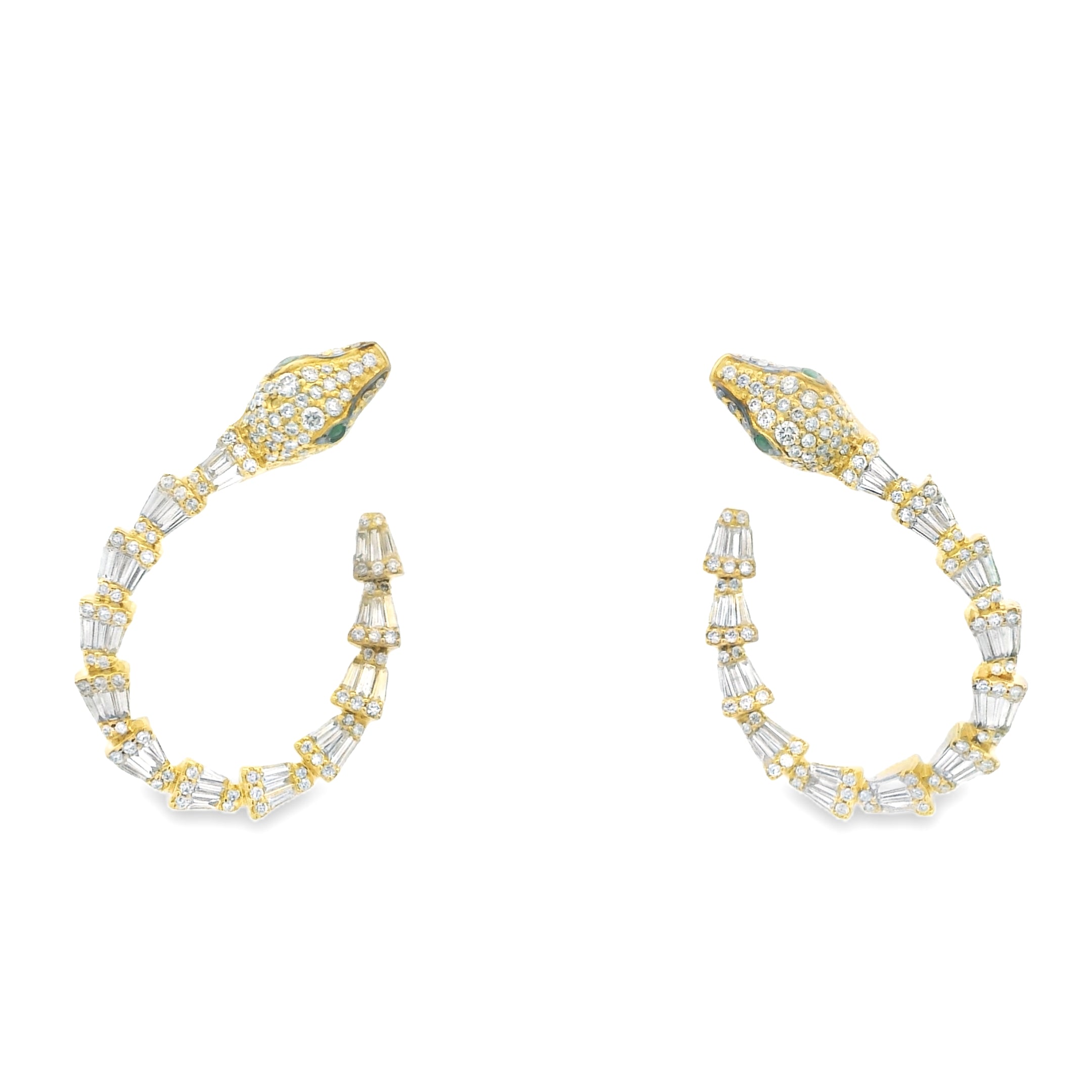 SNAKE BAGUETTE EARRINGS