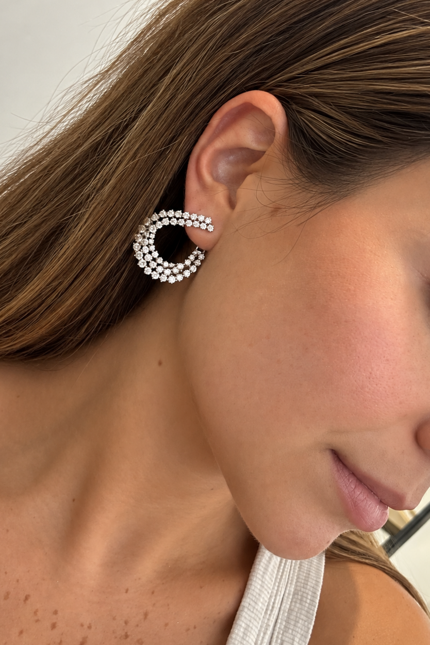 ROW DIAMOND HOOPS