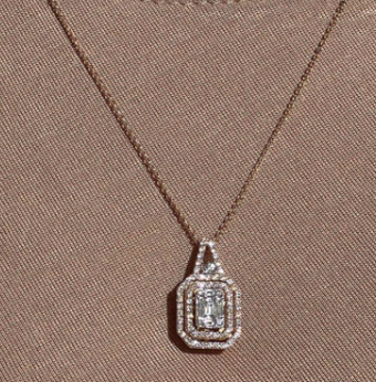 BAGUETTE PENDANT ROSE GOLD