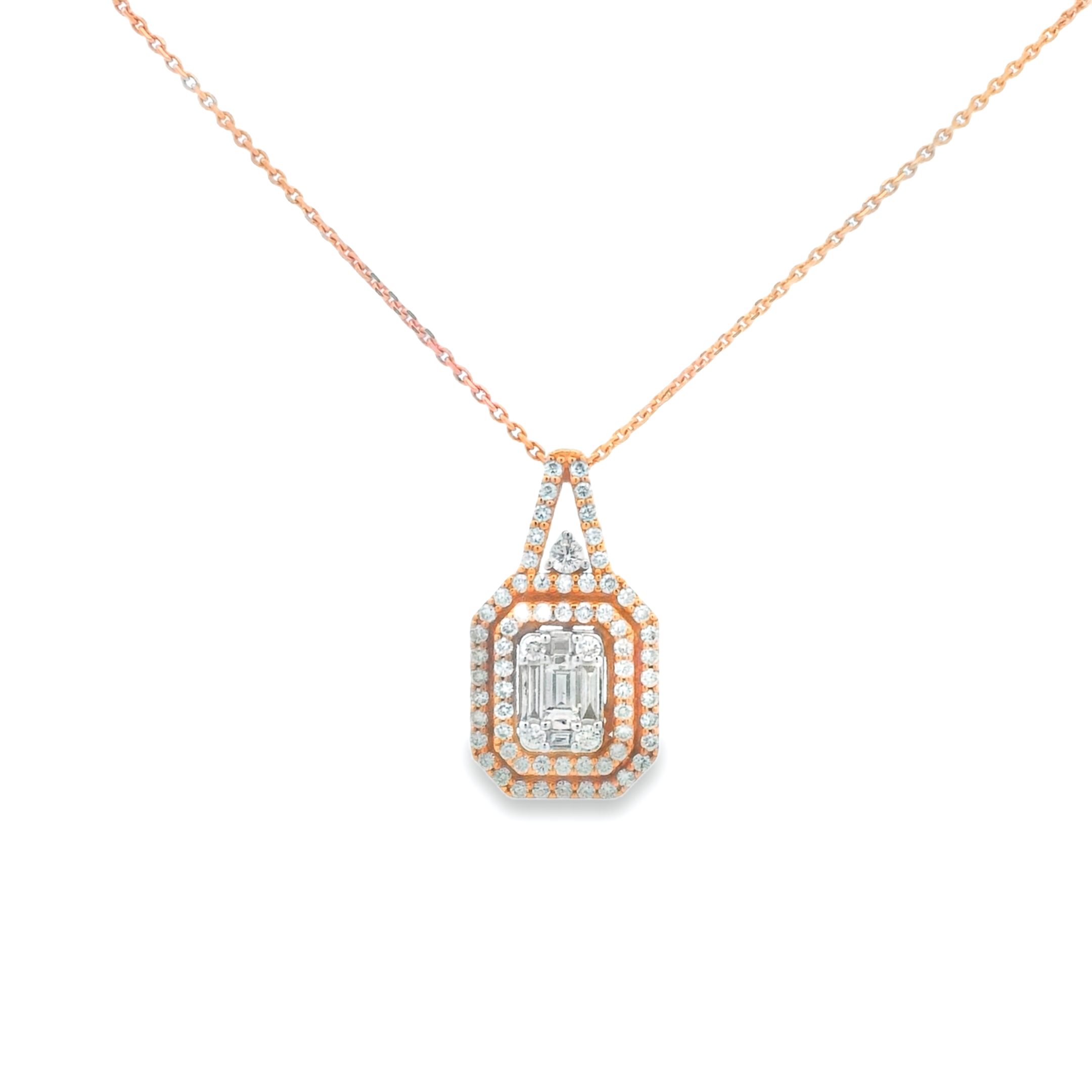 BAGUETTE PENDANT ROSE GOLD